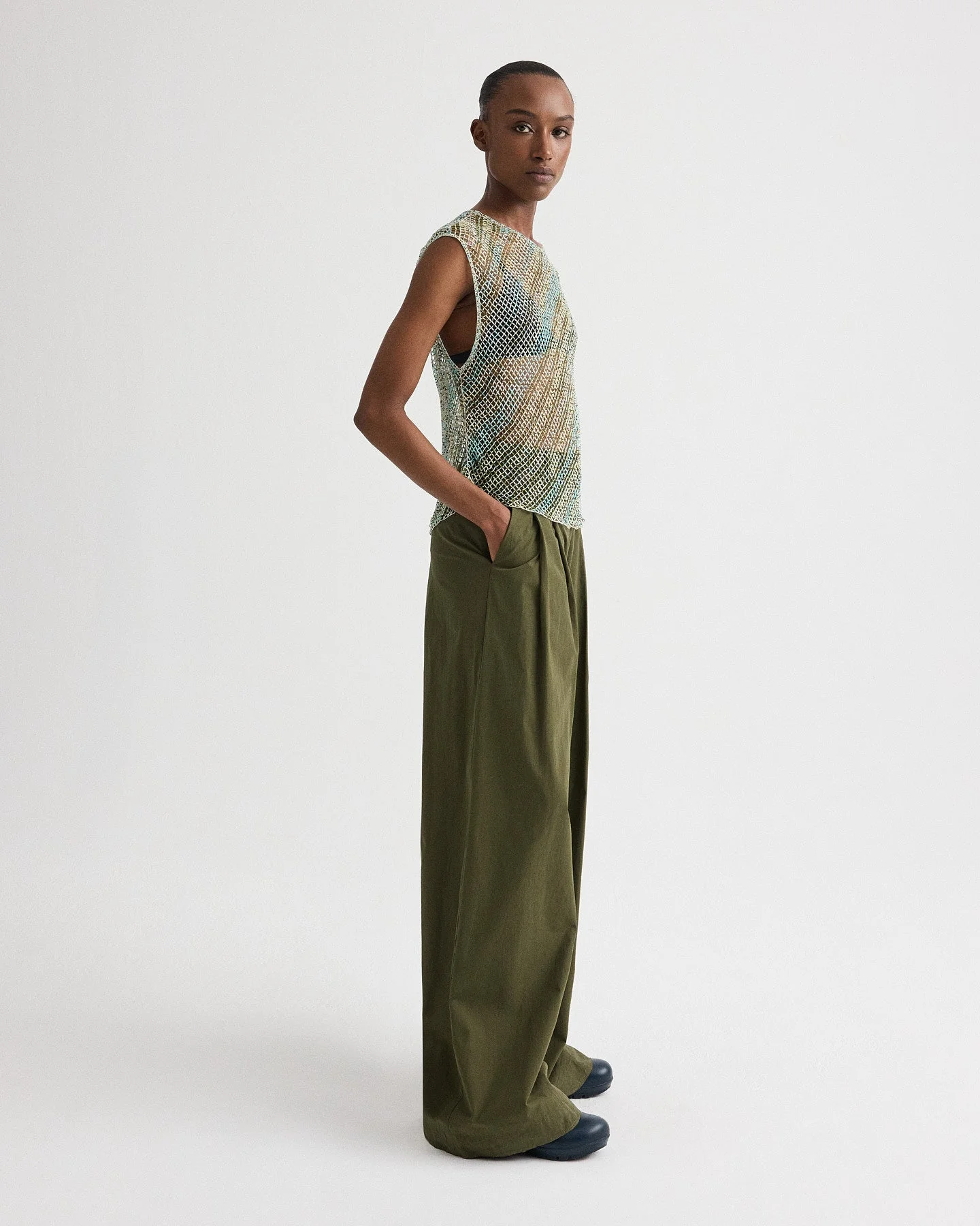 TWP - Next Didi Pant with Raw Hem in Vintage Washed Poplin - Image 5
