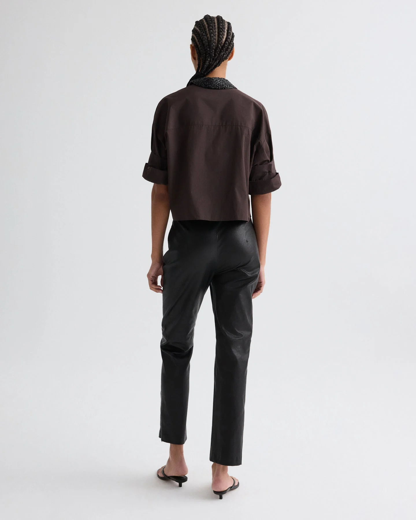 TWP - Next Ex Shirt with Crystal Collar in Super Compact Poplin - Image 5