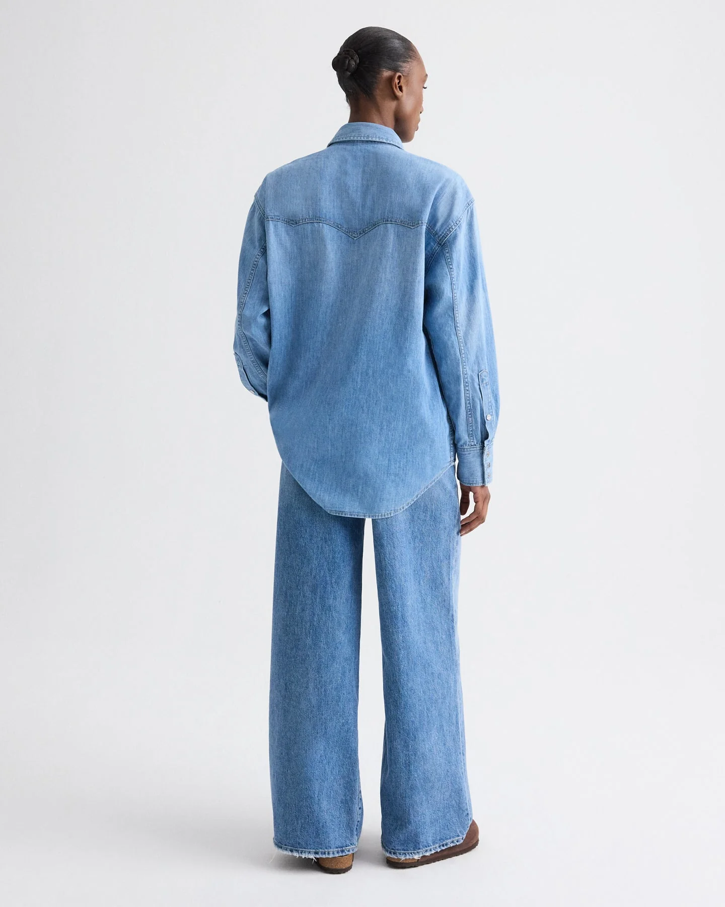 TWP - OG Supersized Ranchers Shirt in Denim Shirting - Image 5