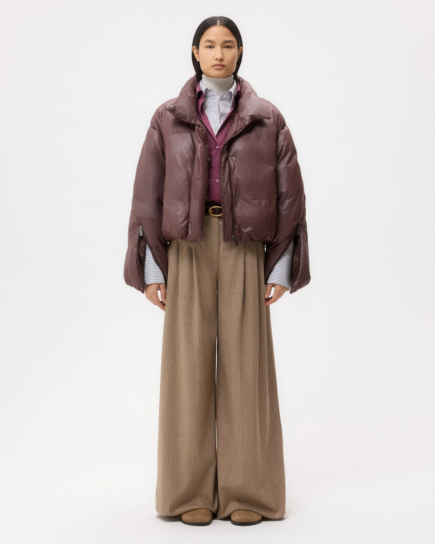 TWP - Puffer Raglan Jacket in Leather - Image 6