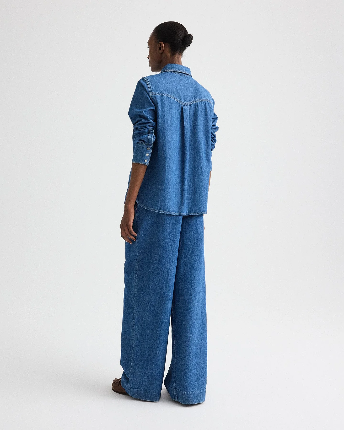 TWP - Ranchers Daughter Shirt in Denim Shirting - Image 5