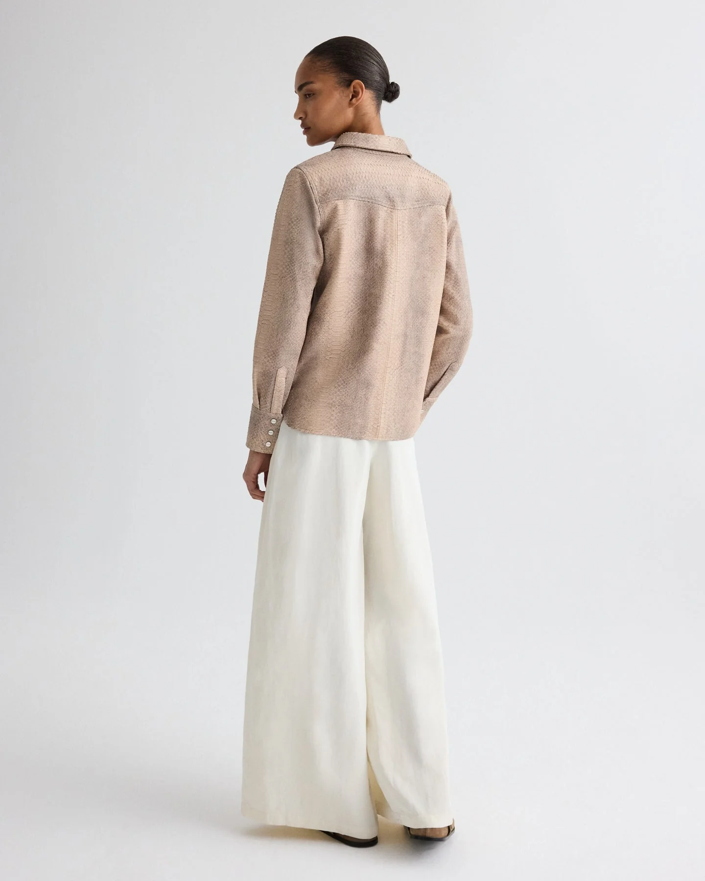 TWP - Ranchers Daughter Shirt in Embossed Python Leather - Image 5