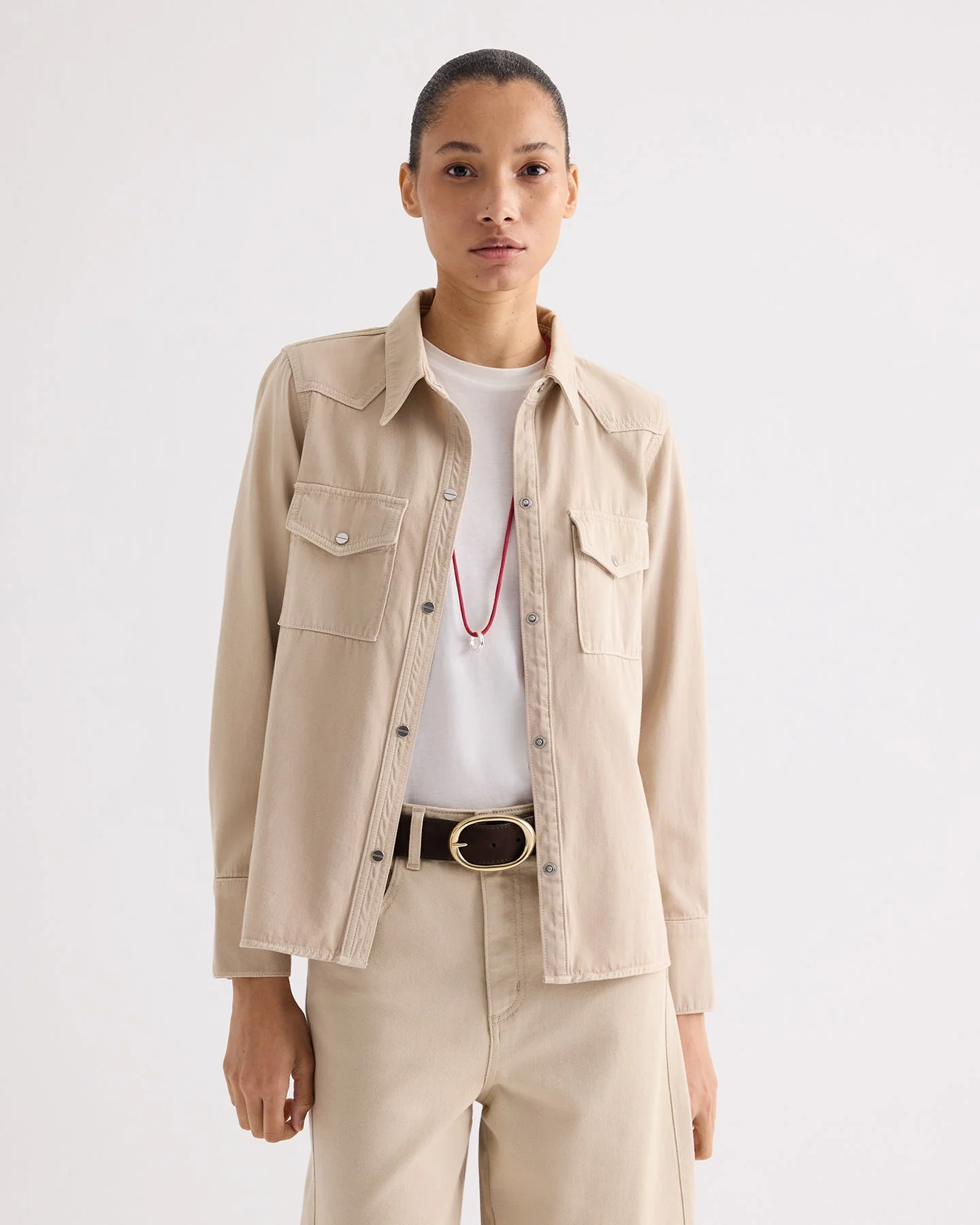 TWP - Ranchers Daughter Shirt in Japanese Natural Denim