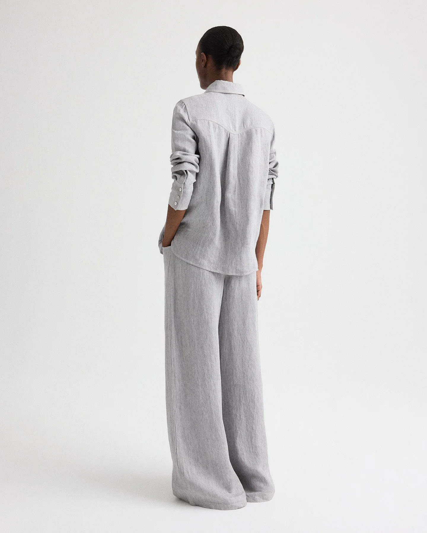 TWP - Ranchers Daughter Shirt in Lightweight Washed Hemp Denim - Image 5