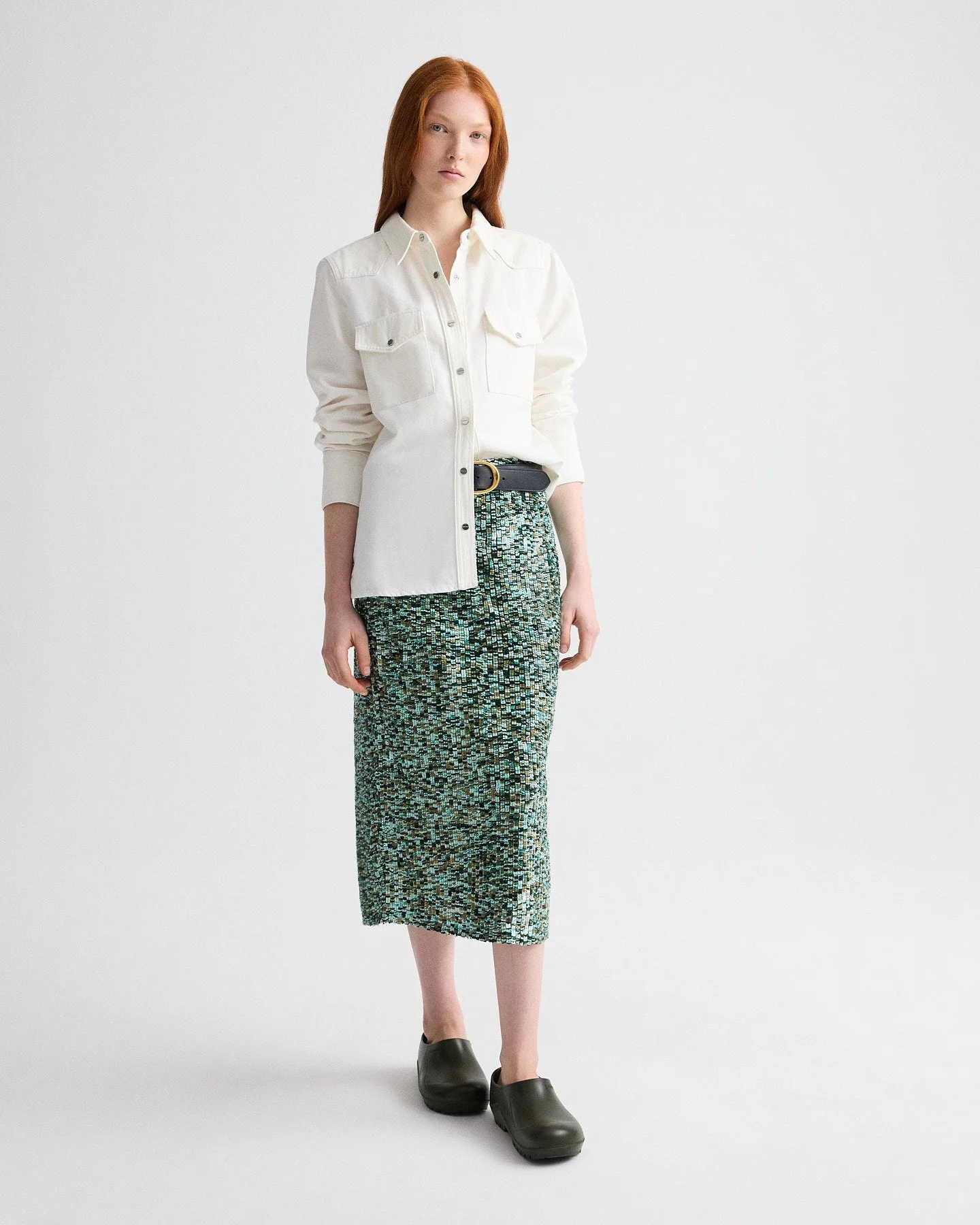 TWP - Ranchers Daughter Shirt in Natural Denim - Image 3