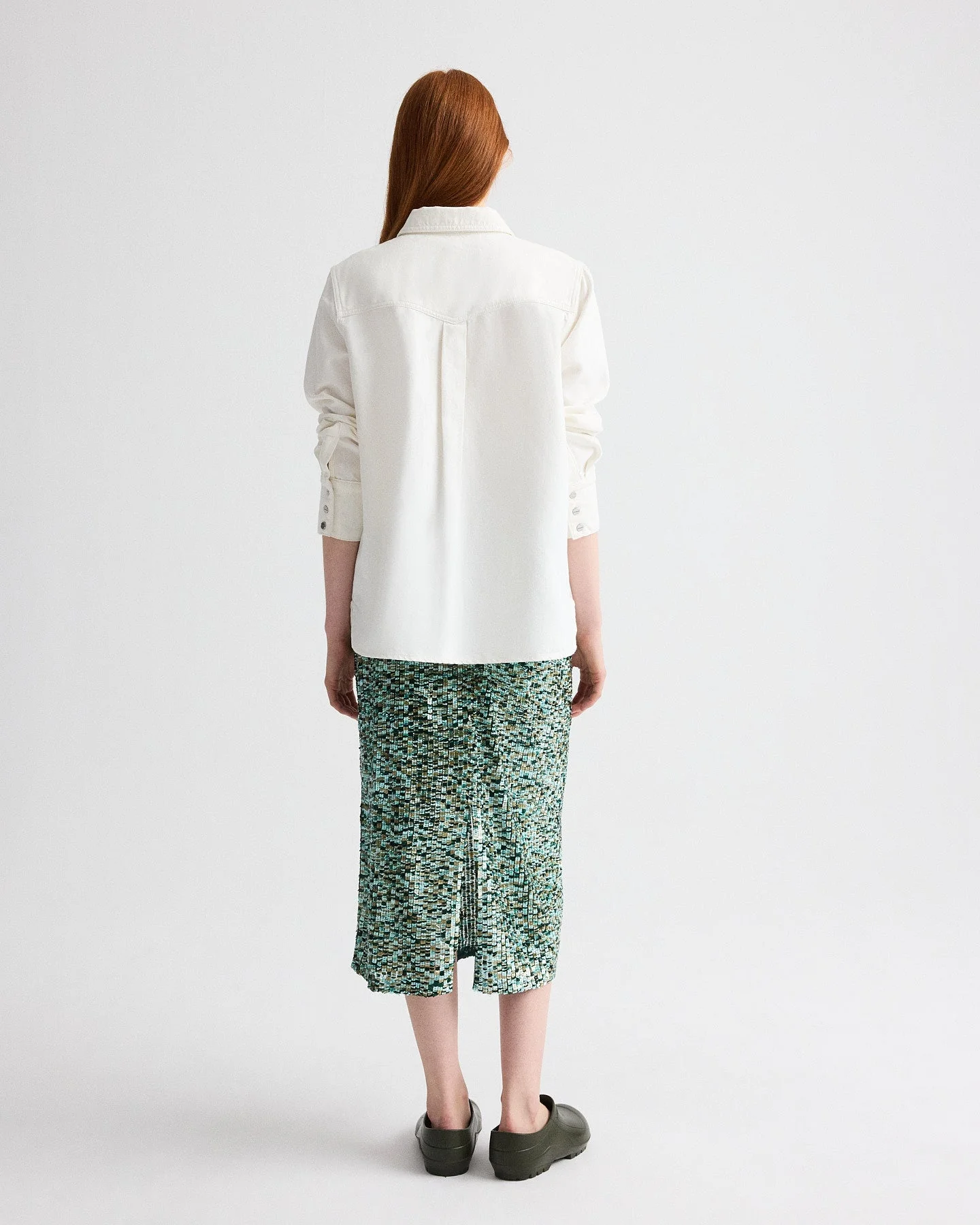 TWP - Ranchers Daughter Shirt in Natural Denim - Image 5