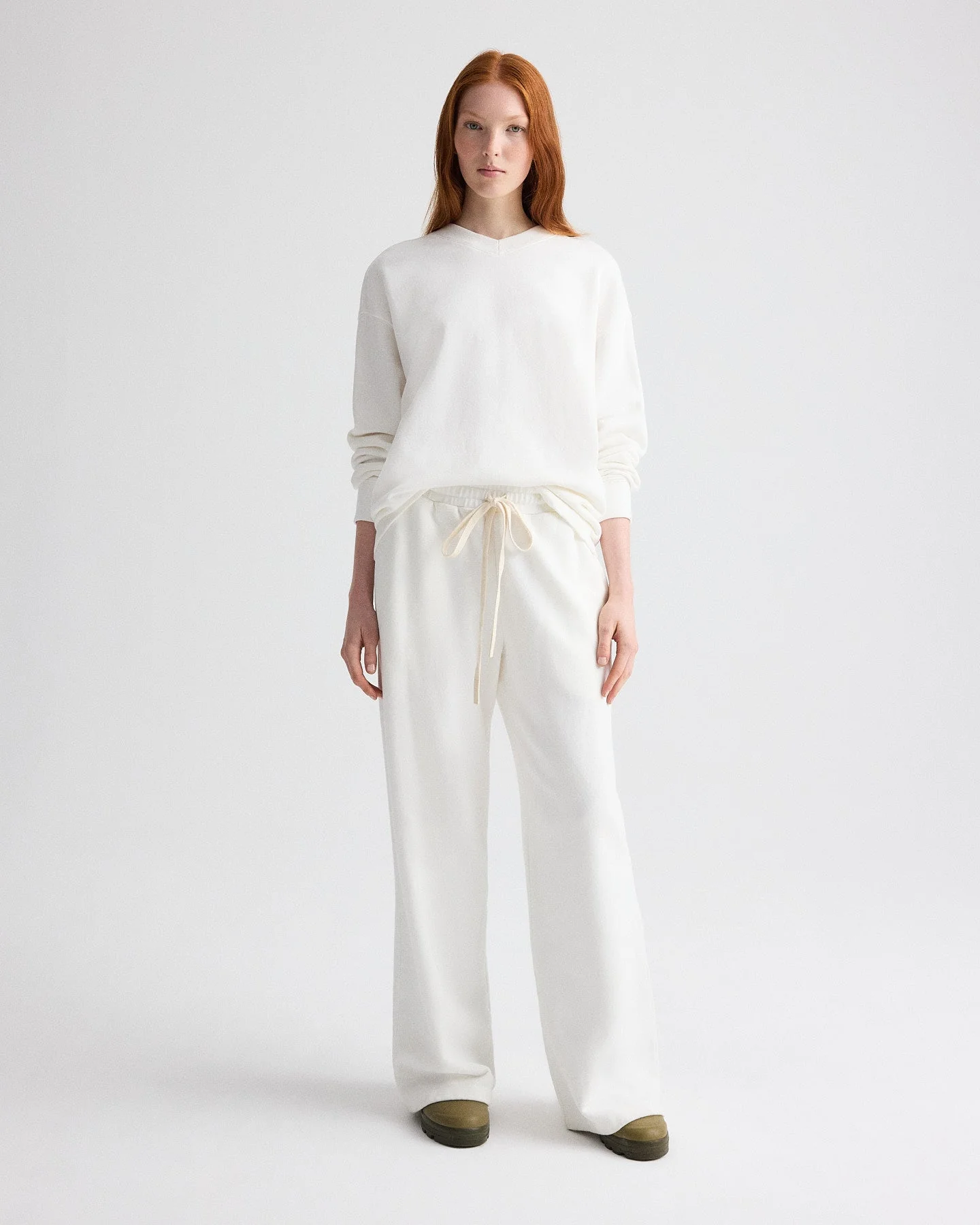 TWP - Relaxed V Neck Sweatshirt in Lightweight Sweatshirt - Image 2