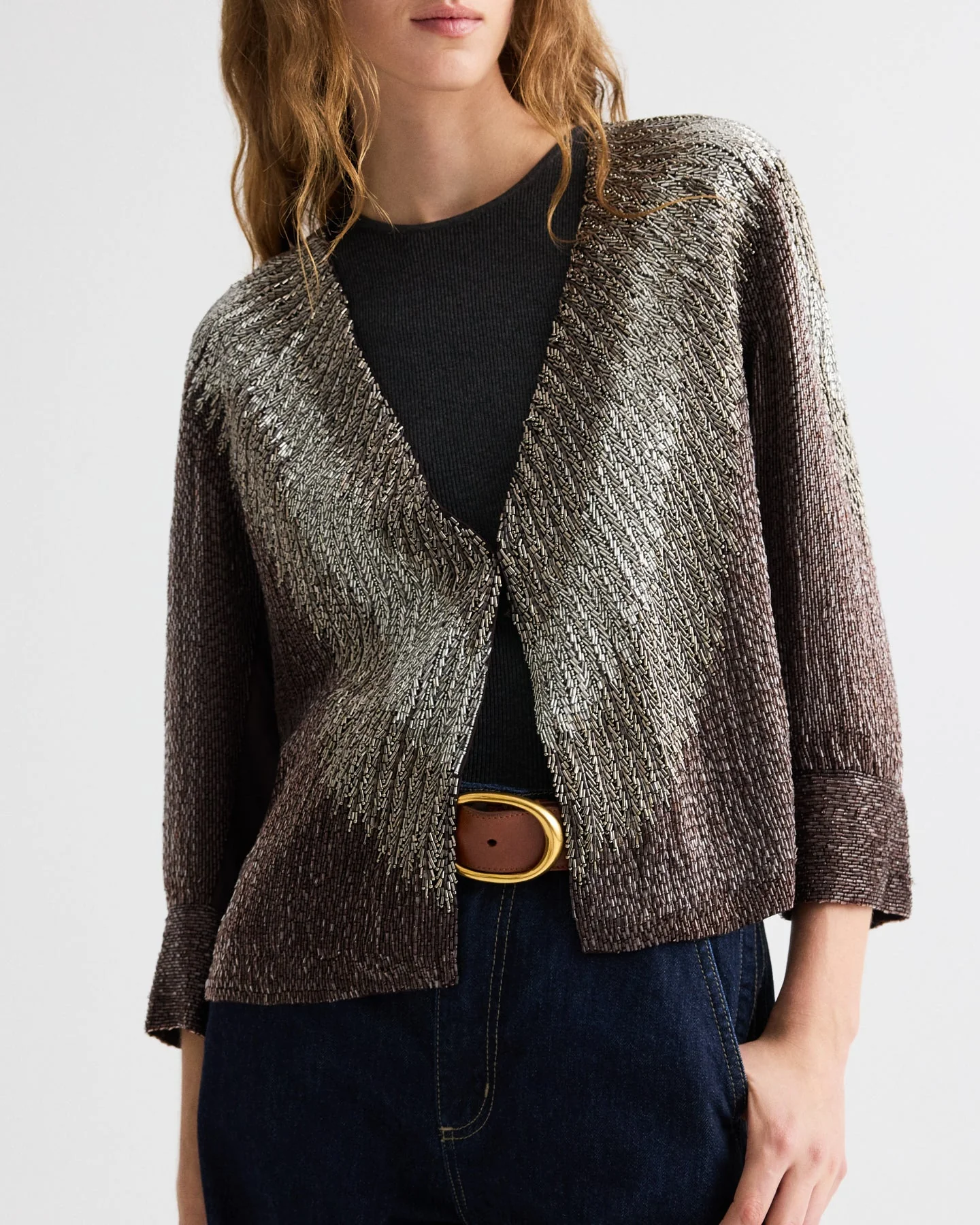 TWP - She Talks to Angels Jacket in Bugle Beads