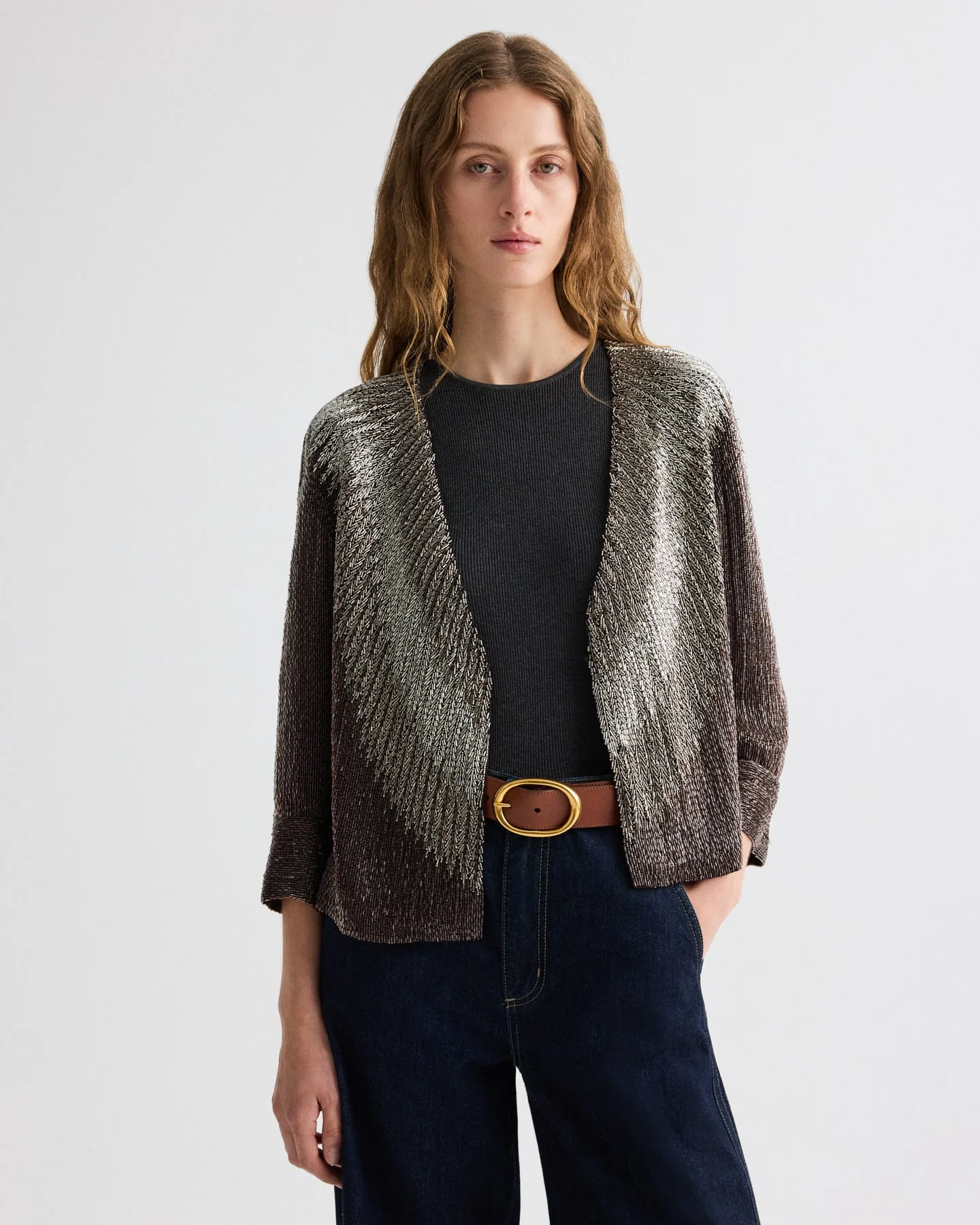 TWP - She Talks to Angels Jacket in Bugle Beads - Image 2