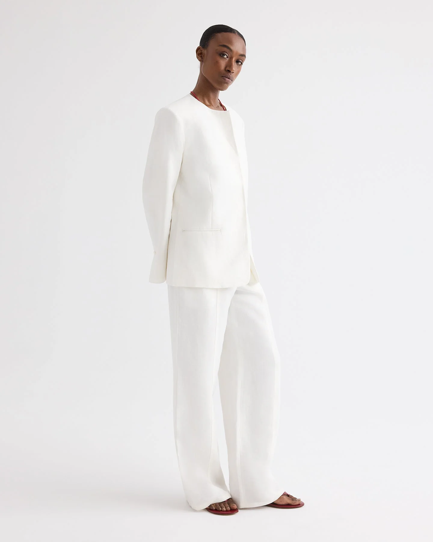 TWP - Slim Demie Pant in Washed Linen - Image 4
