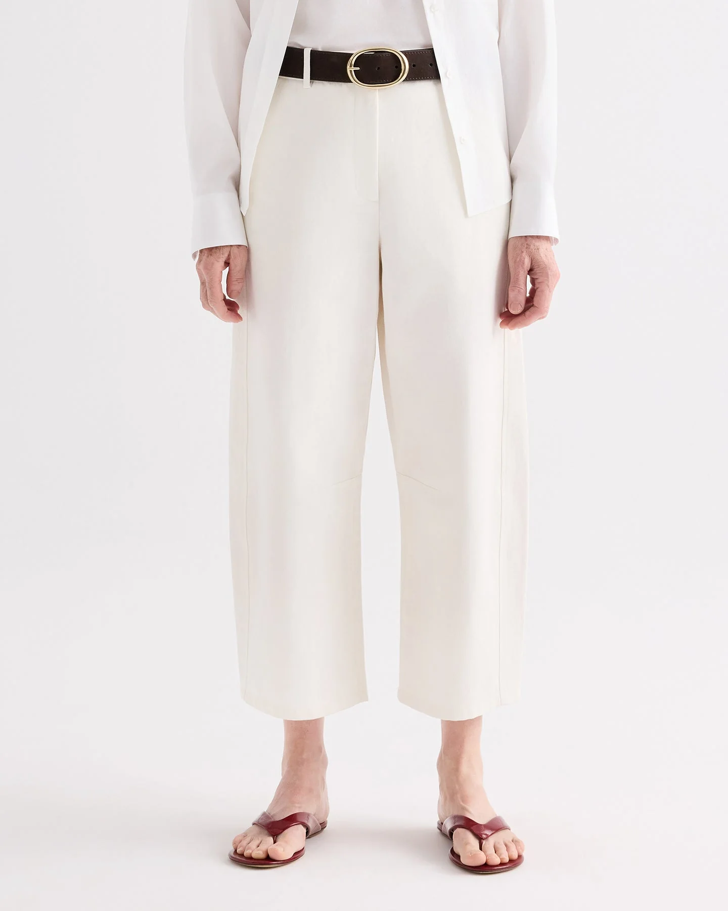 TWP - Slouchy Bf Trouser in Cotton Linen Twill - Image 2