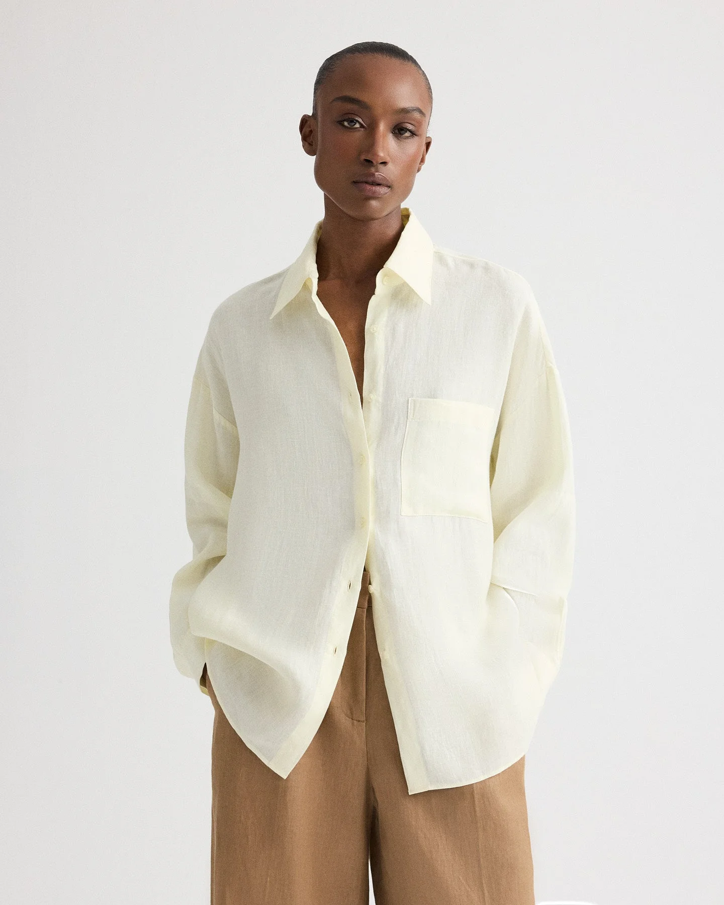 TWP - Something Borrowed Shirt in Fluid Linen Shirting - Image 2