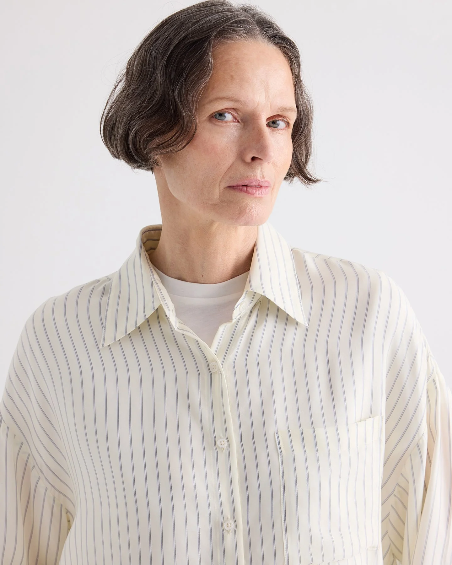 TWP - Something Borrowed Shirt in Pencil Stripe Viscose - Image 2