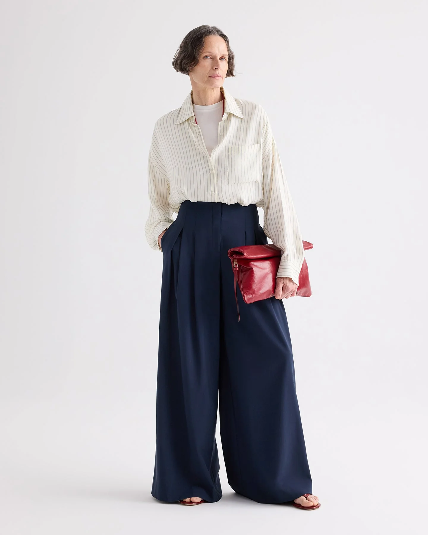 TWP - Something Borrowed Shirt in Pencil Stripe Viscose - Image 3