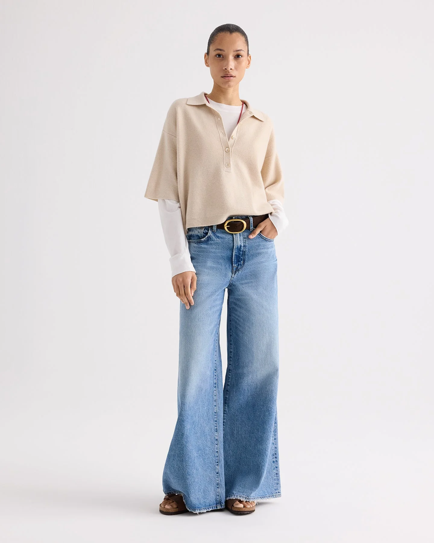 TWP - SS Polo Sweater in Italian Cashmere - Image 3
