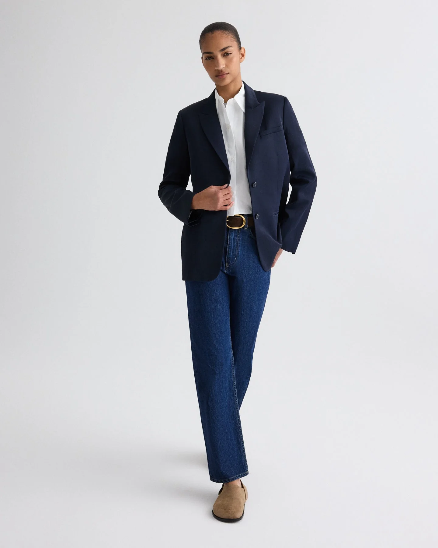 TWP - Sweetpea Blazer in Coated Viscose Linen - Image 3