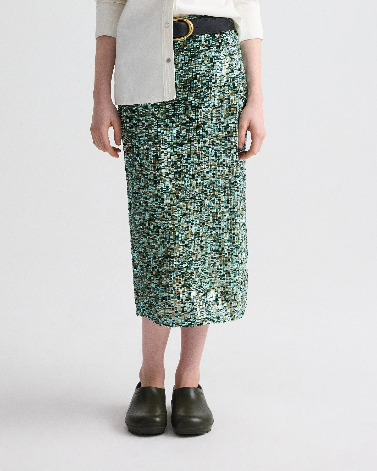 TWP - Sylkie Skirt in Sequin Abstract Multi - Image 2