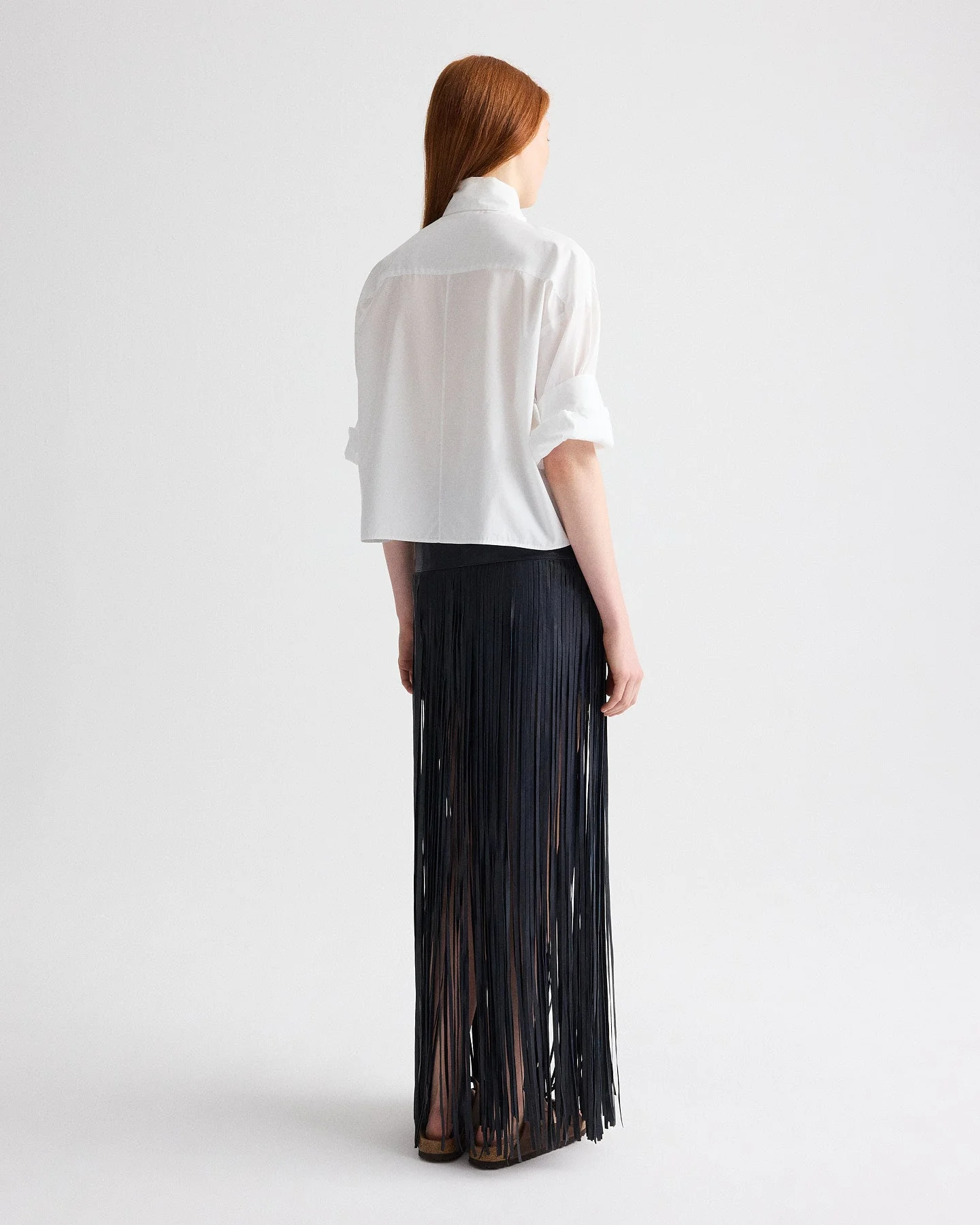 TWP - Tangled Up + Blue Skirt in Leather - Image 5