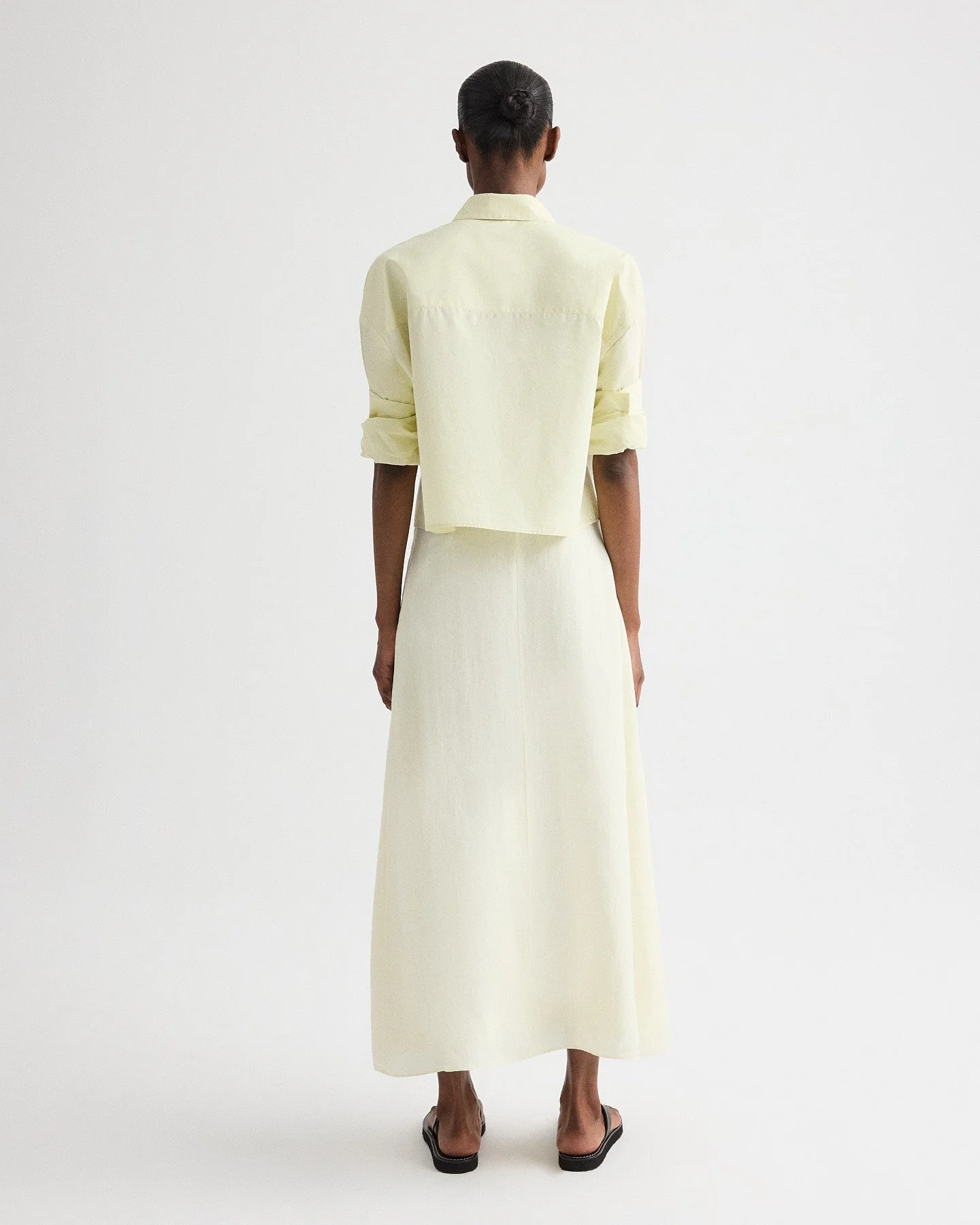 TWP - The A - Line Skirt in Fluid Linen Shirting - Image 5