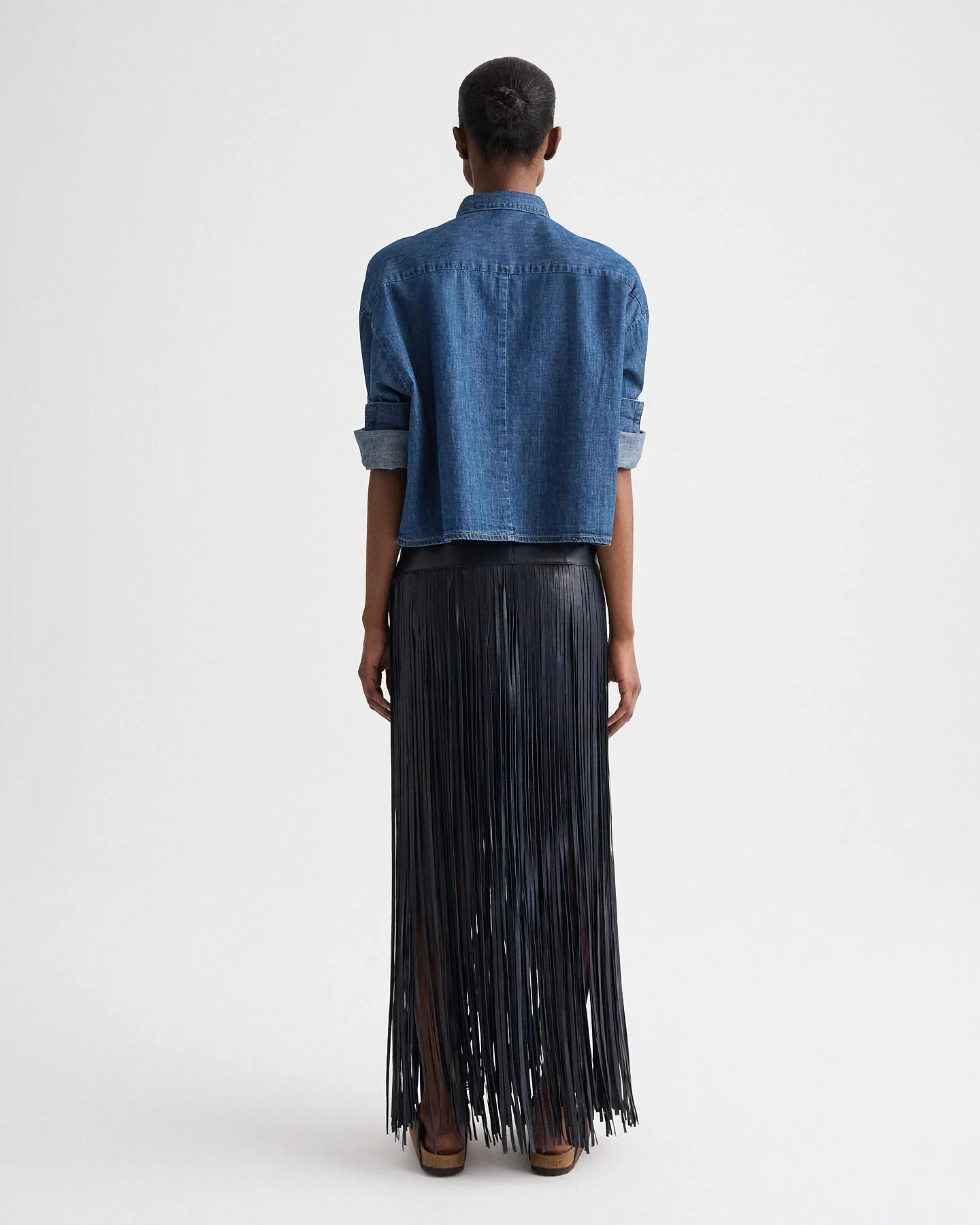 TWP - Tie One On Shirt in Denim Shirting - Image 5