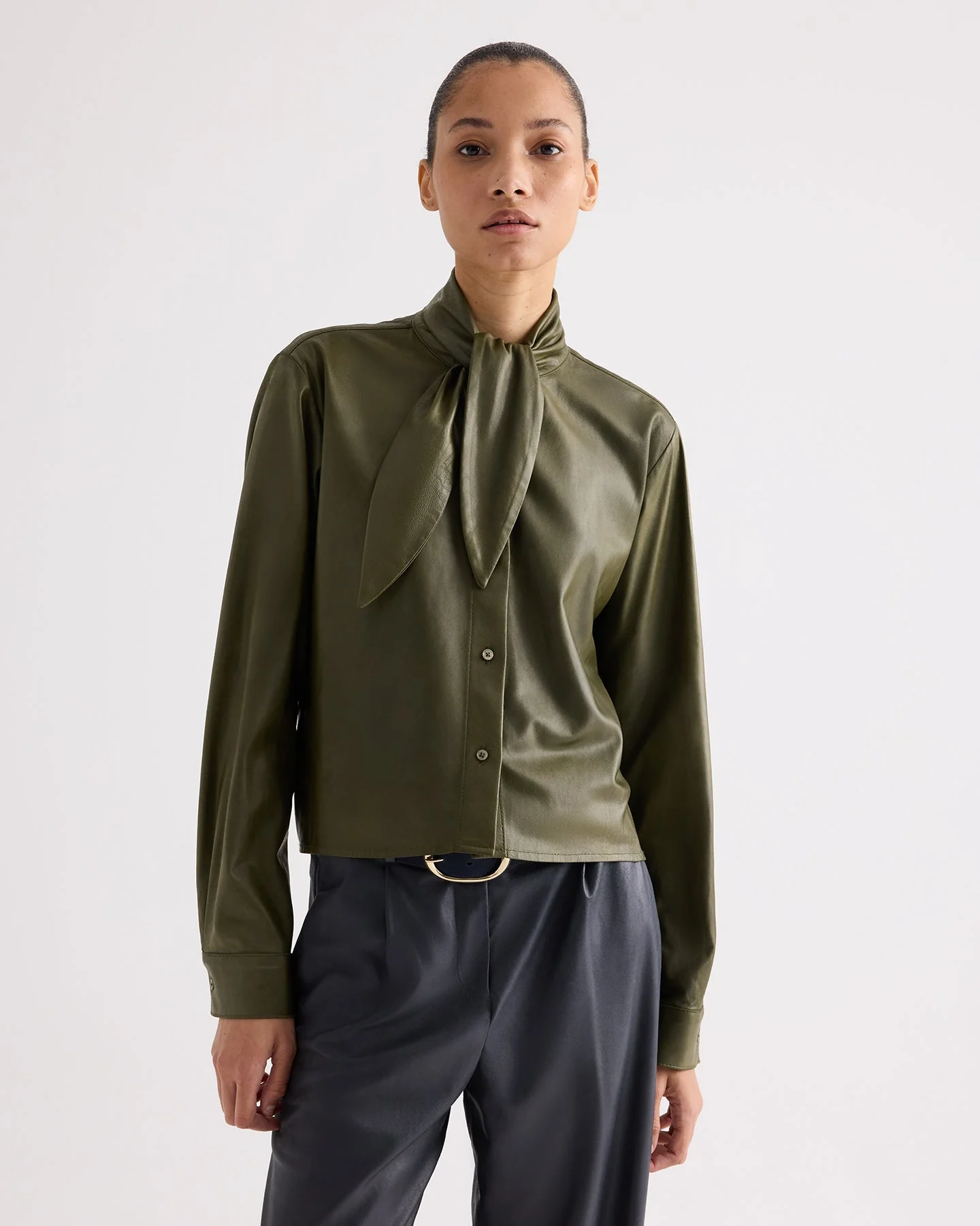 TWP - Tied Up In You Top in Paper Leather