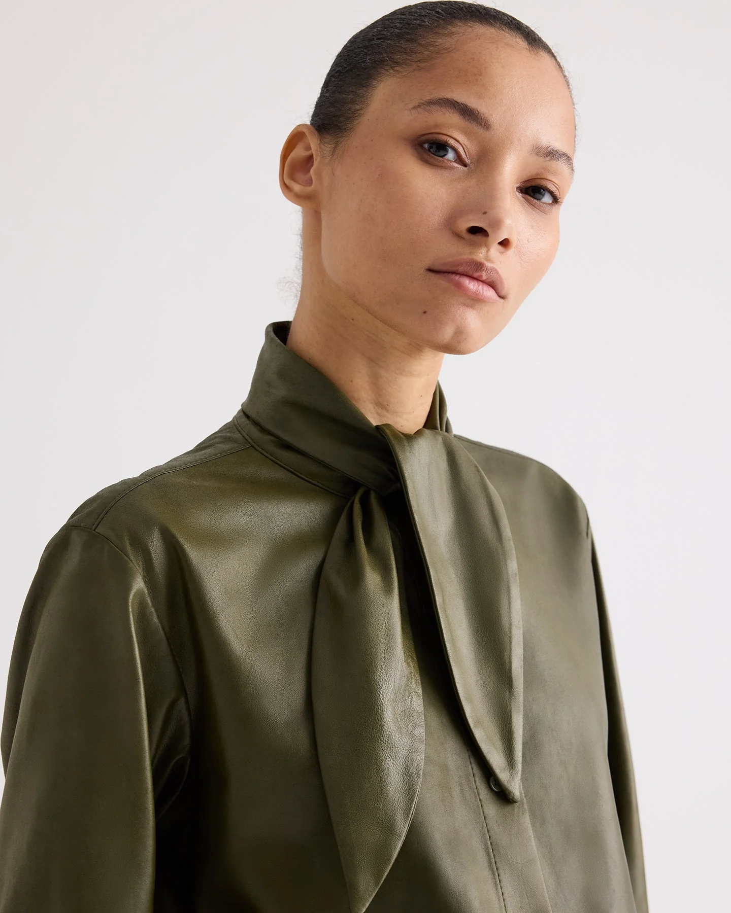 TWP - Tied Up In You Top in Paper Leather - Image 2