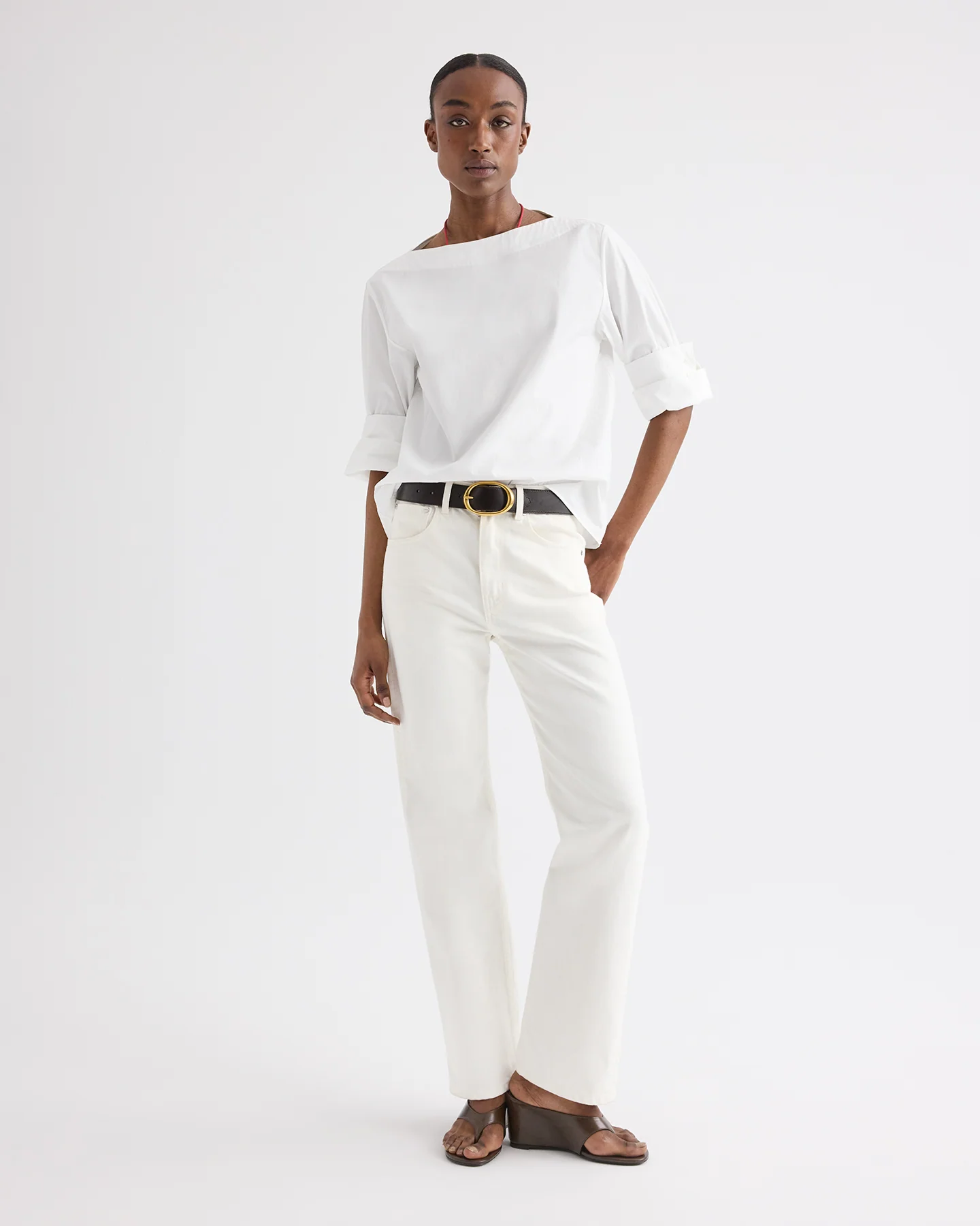 TWP - Wide Belt in Vachetta Leather - Image 2