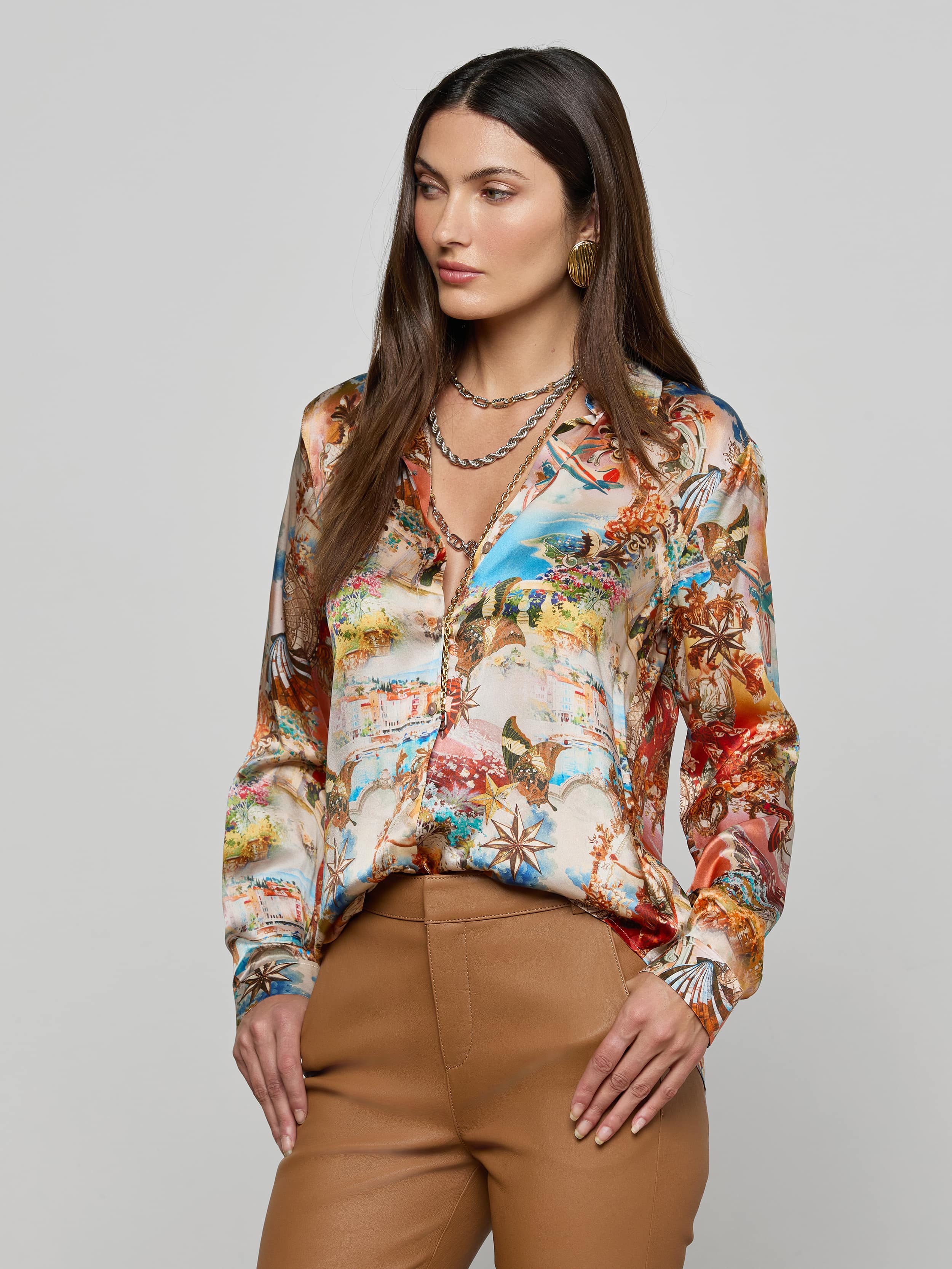 L'AGENCE - Tyler Silk Blouse - Image 3