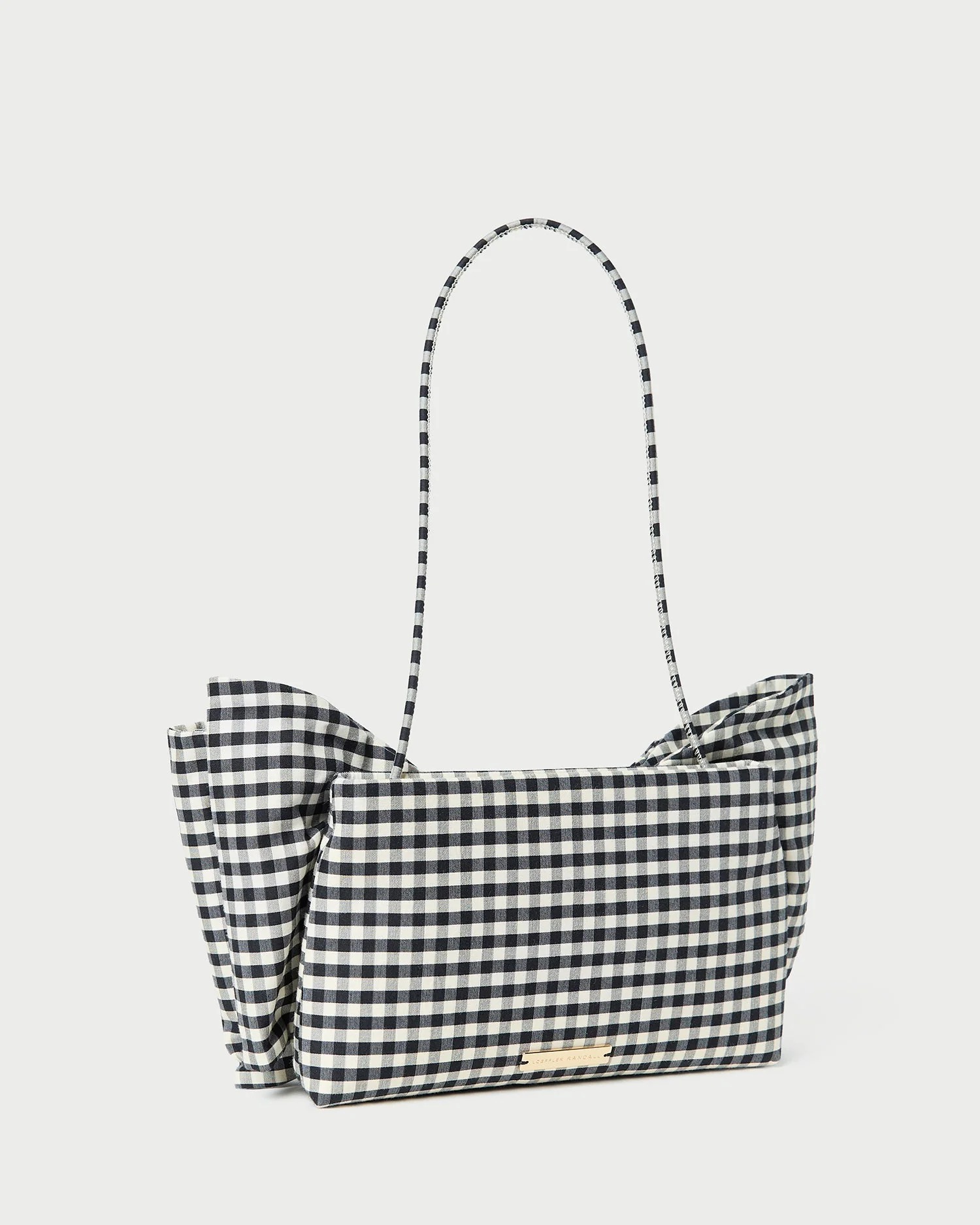 Loeffler Randall - Valerie Black/White Gingham Bow Bag - Image 2