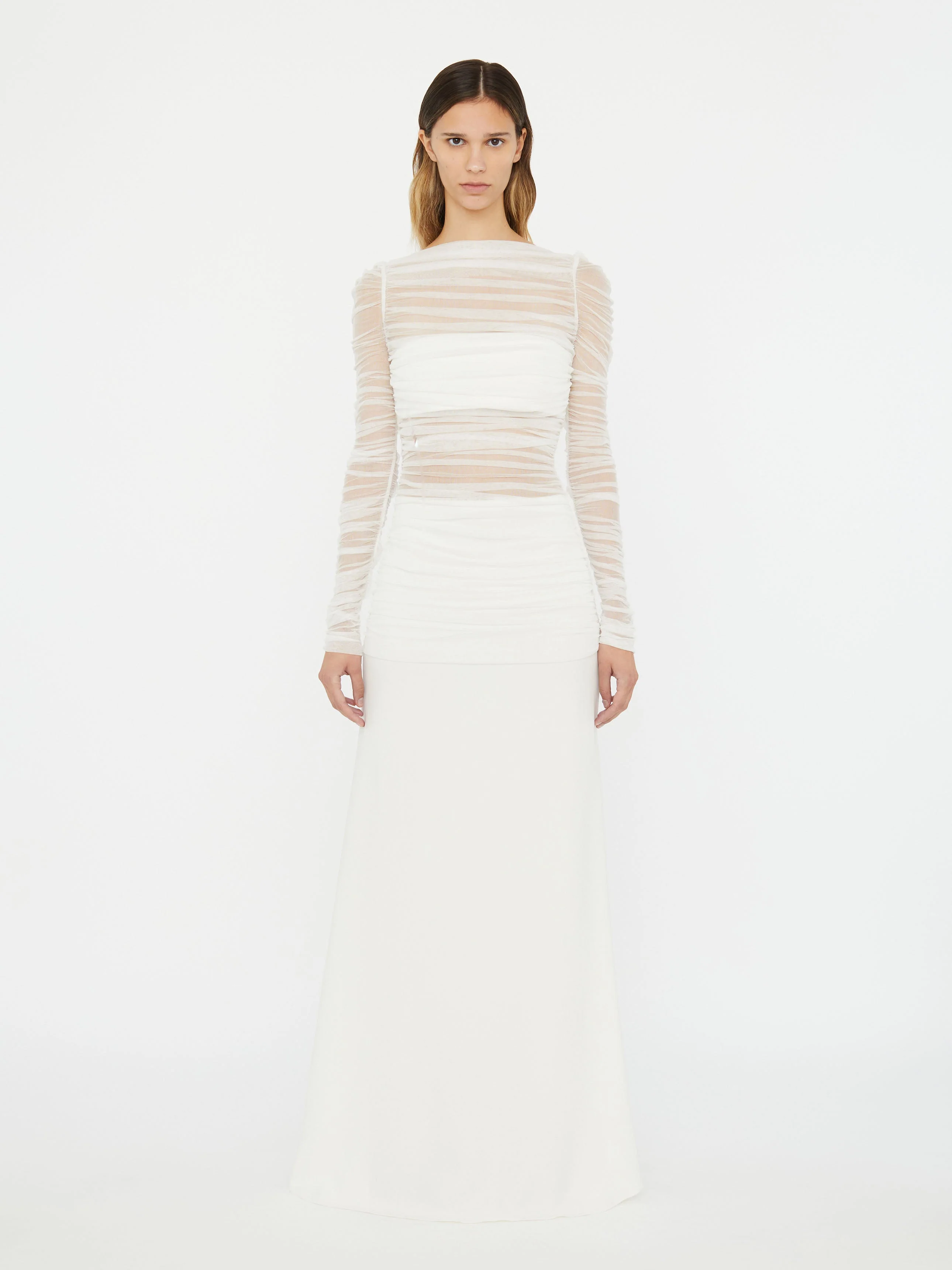 Christopher Esber - Veiled Tulle Overlay Gown - Image 3