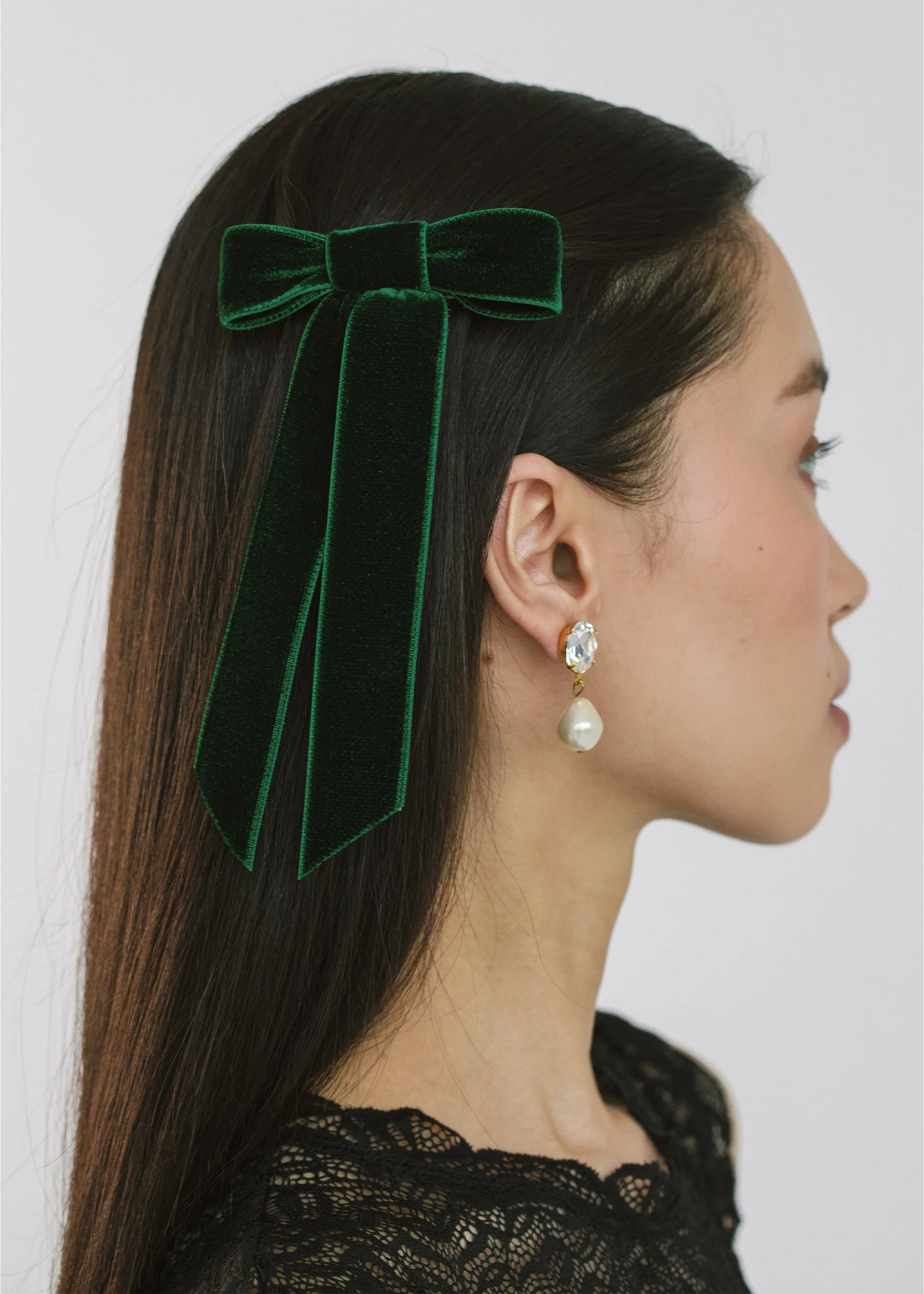 Jennifer Behr - Velvet Bow Barrette - Image 2