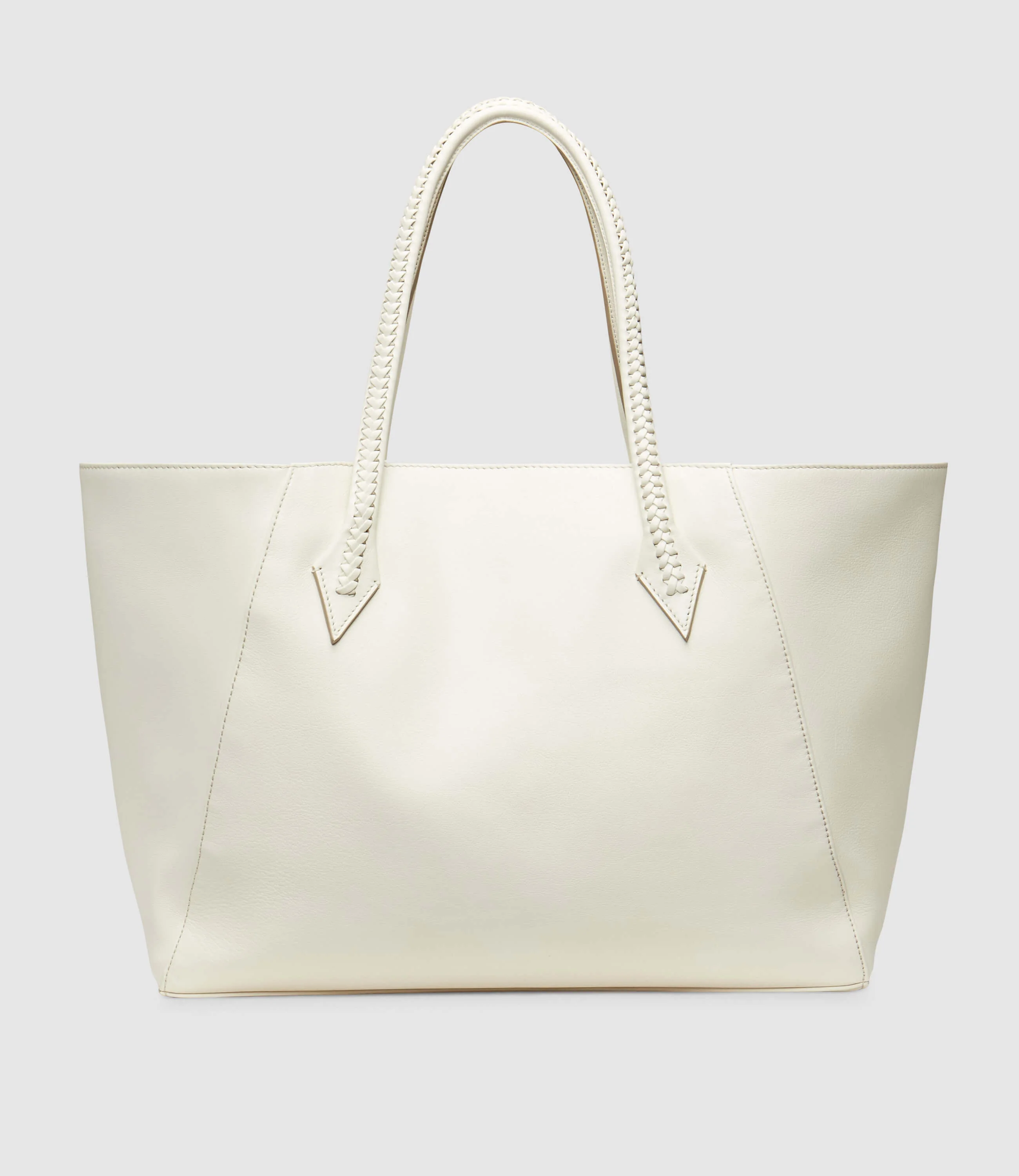Metier - Vérité Collapsible Cabas Smooth Calfskin White Sand