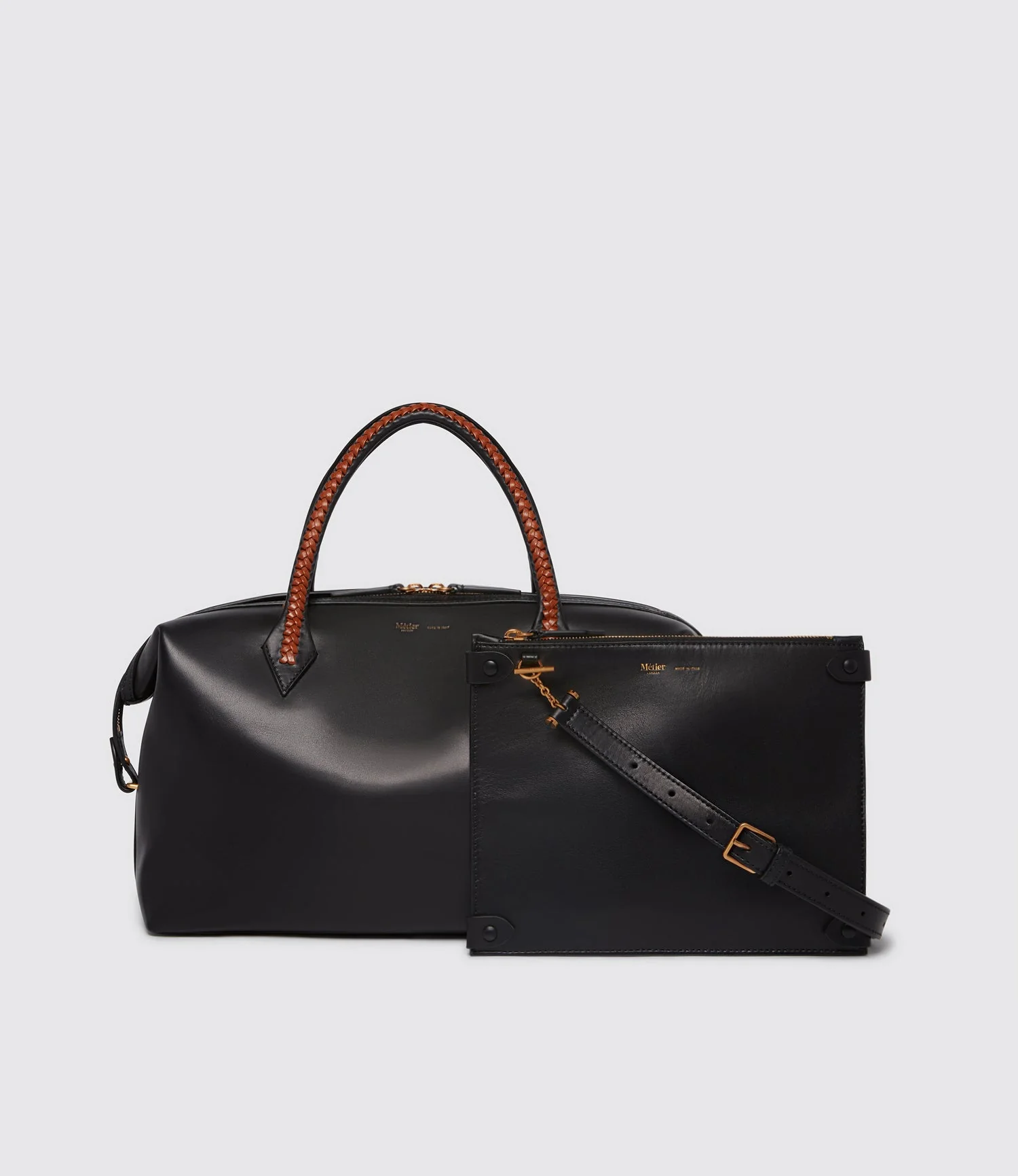 Metier - Vérité City Atelier Calfskin Black Cognac - Image 2