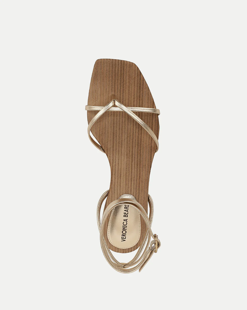 Veronica Beard - Allegra Metallic Ankle - Wrap Sandal - Image 4