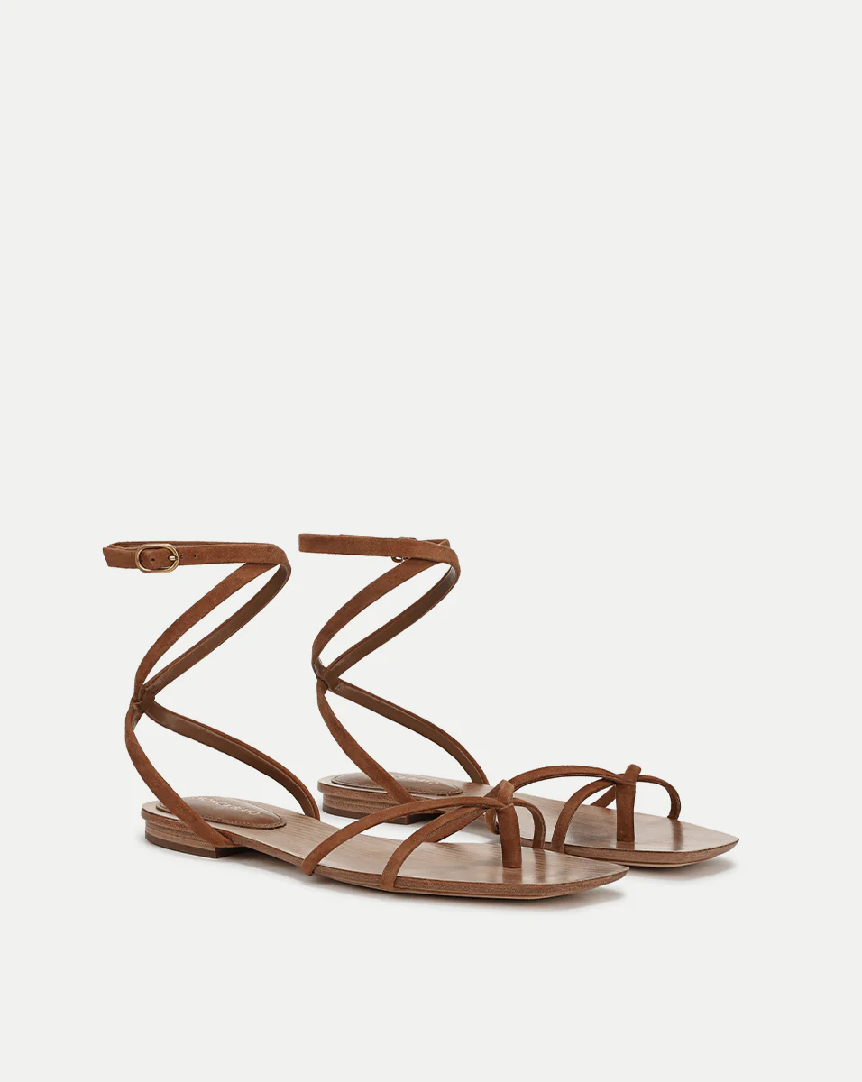 Veronica Beard - Allegra Suede Ankle - Wrap Sandal - Image 9