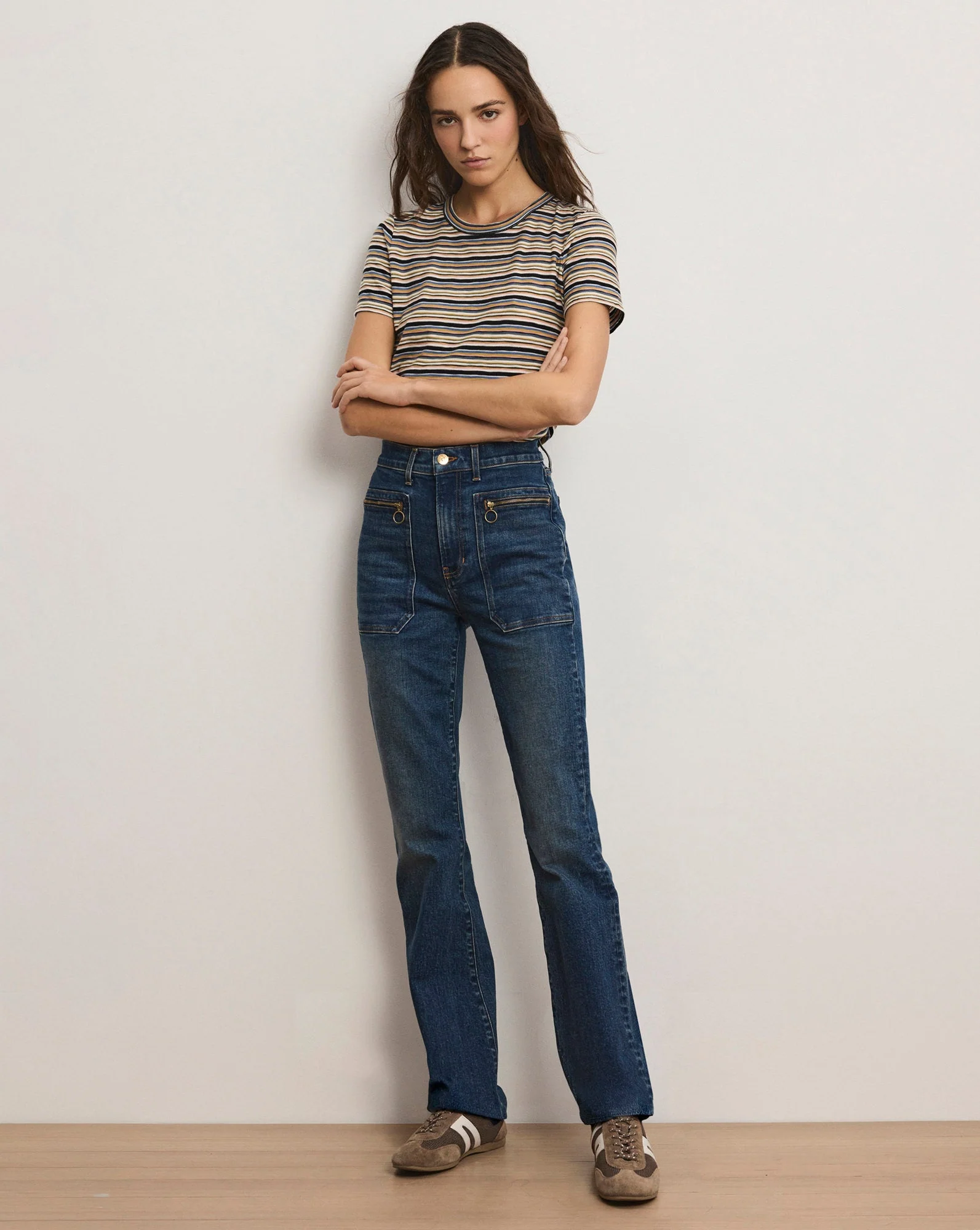 Veronica Beard - Beverly Patch - Pocket Skinny - Flare Jean