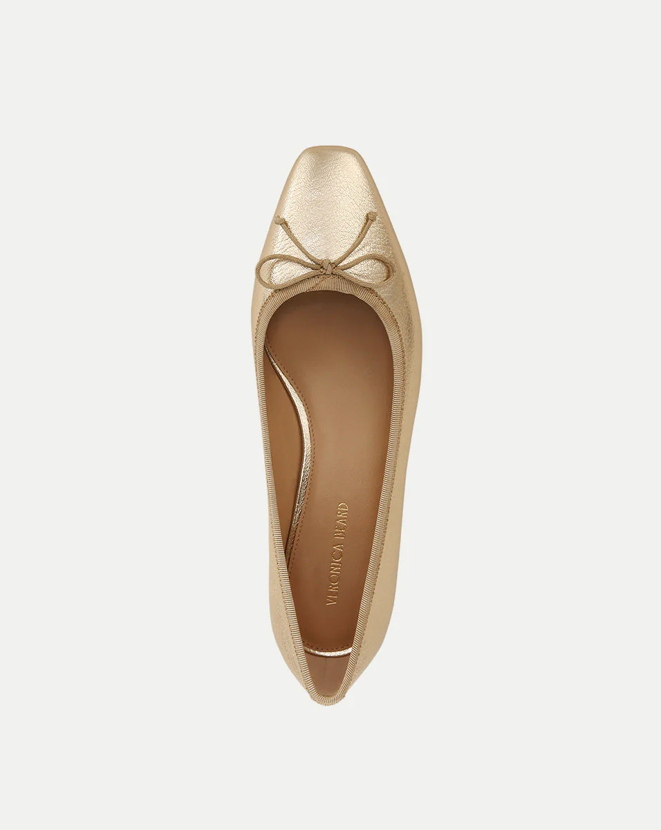 Veronica Beard - Cecile Metallic Leather Ballet Pump - Image 11