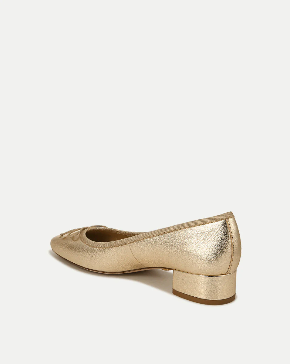 Veronica Beard - Cecile Metallic Leather Ballet Pump - Image 12