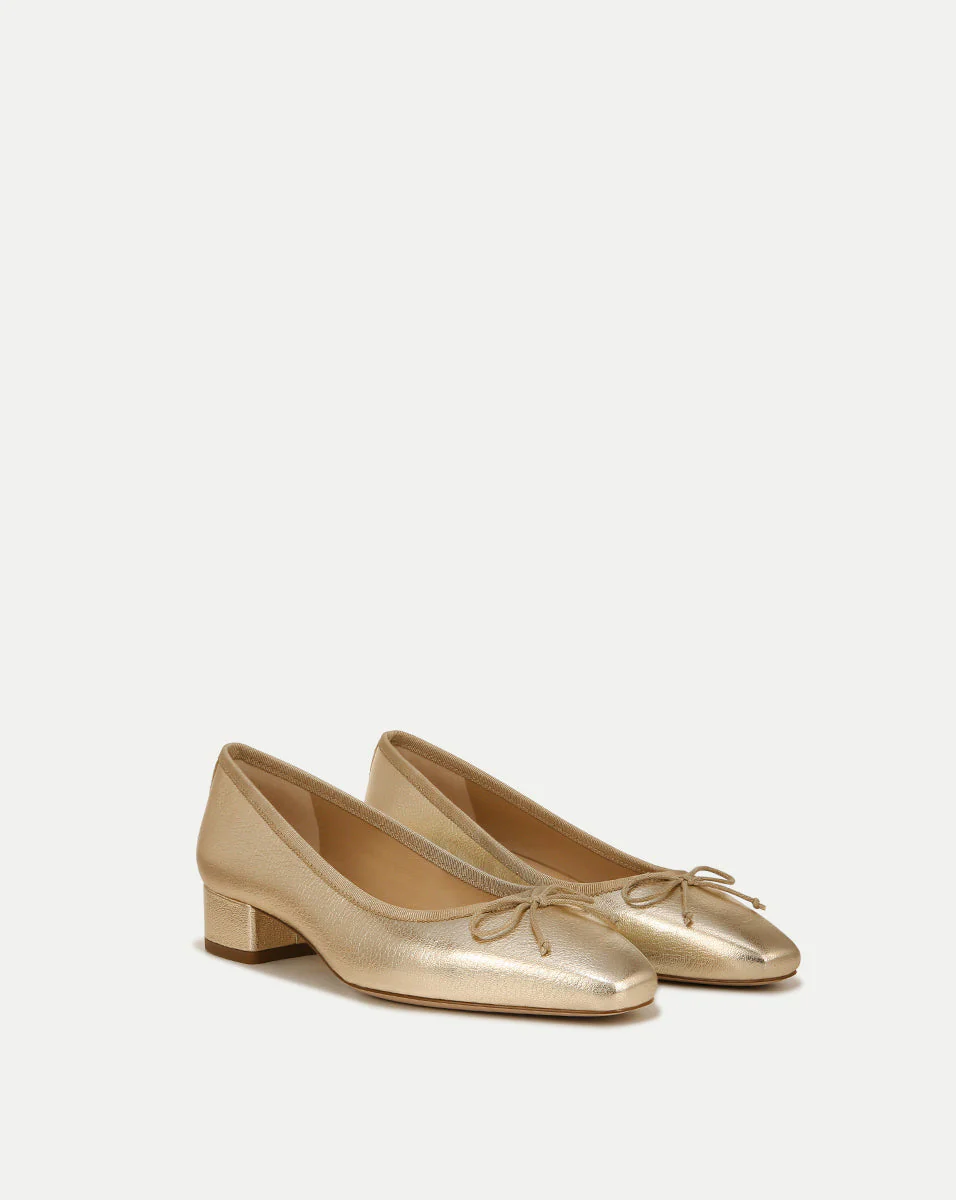 Veronica Beard - Cecile Metallic Leather Ballet Pump - Image 2