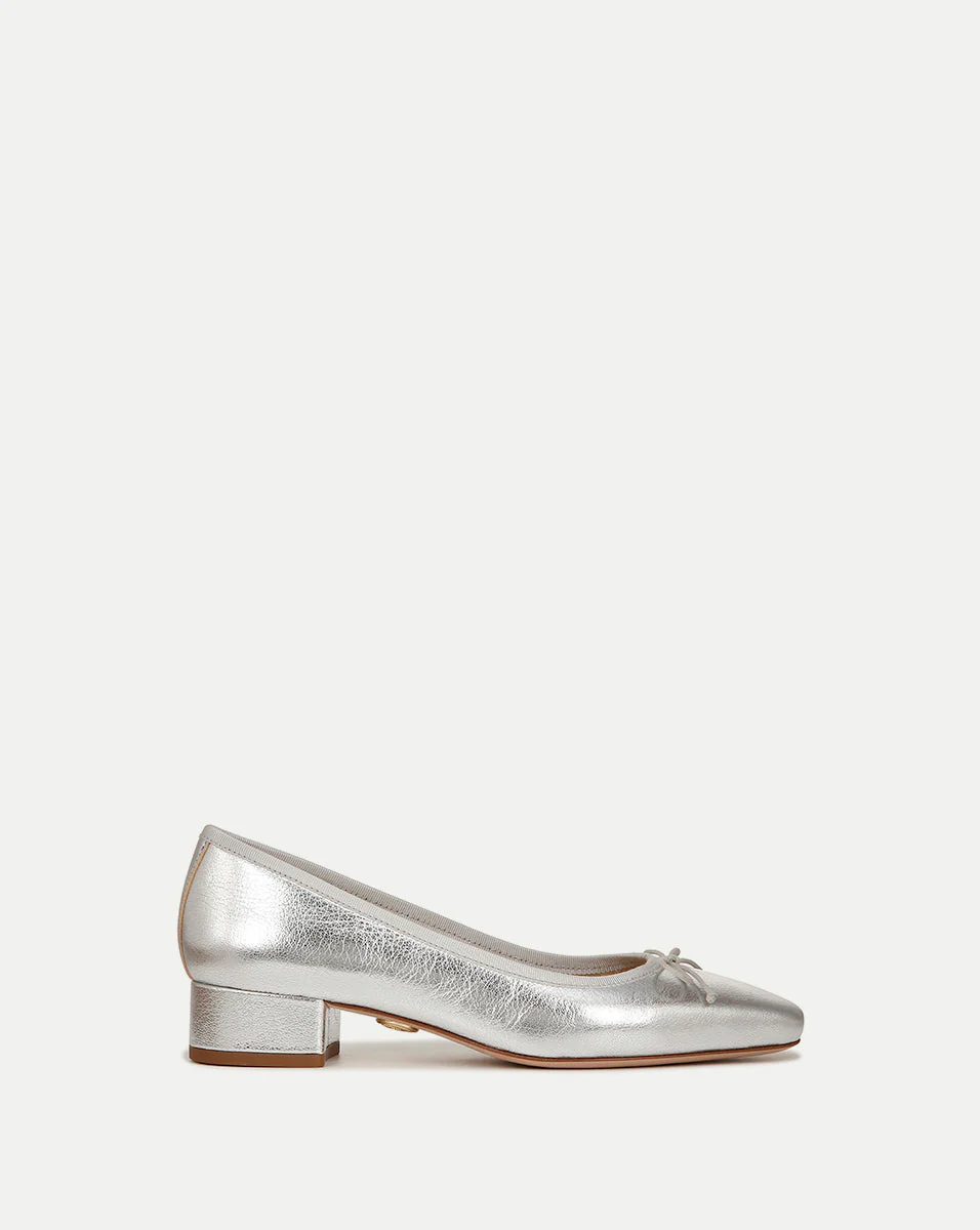 Veronica Beard - Cecile Metallic Leather Ballet Pump - Image 5