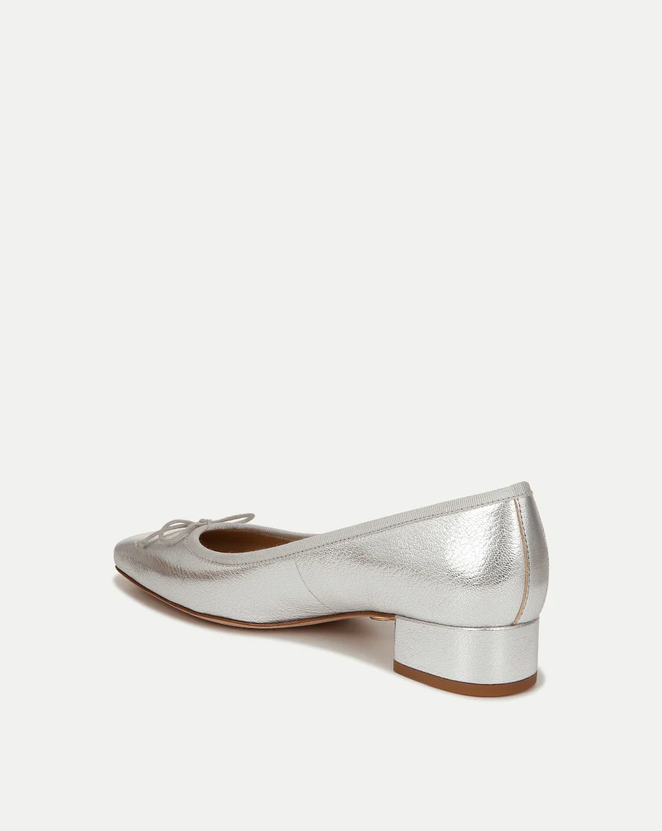 Veronica Beard - Cecile Metallic Leather Ballet Pump - Image 8
