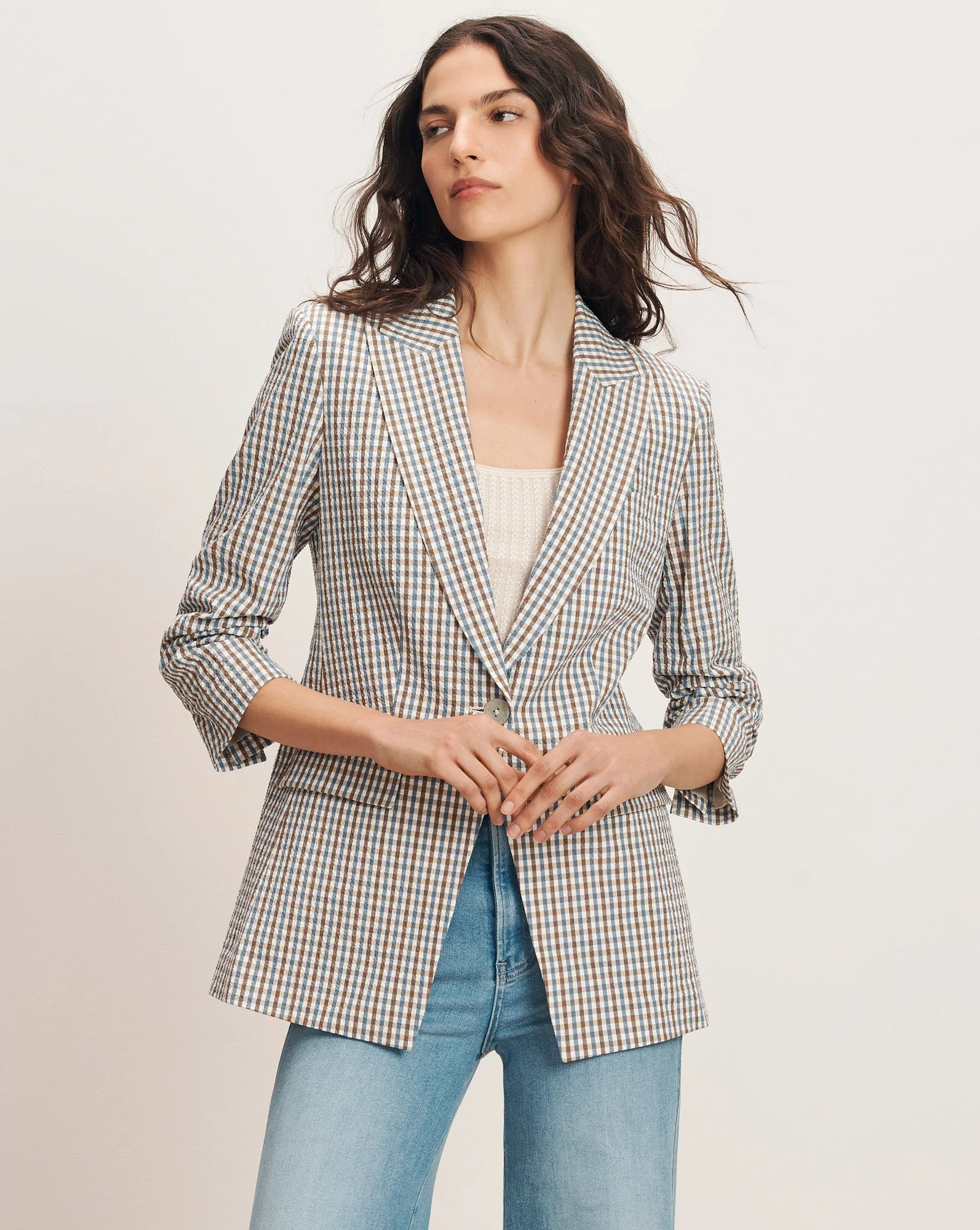 Veronica Beard - Clayton Gingham Dickey Jacket