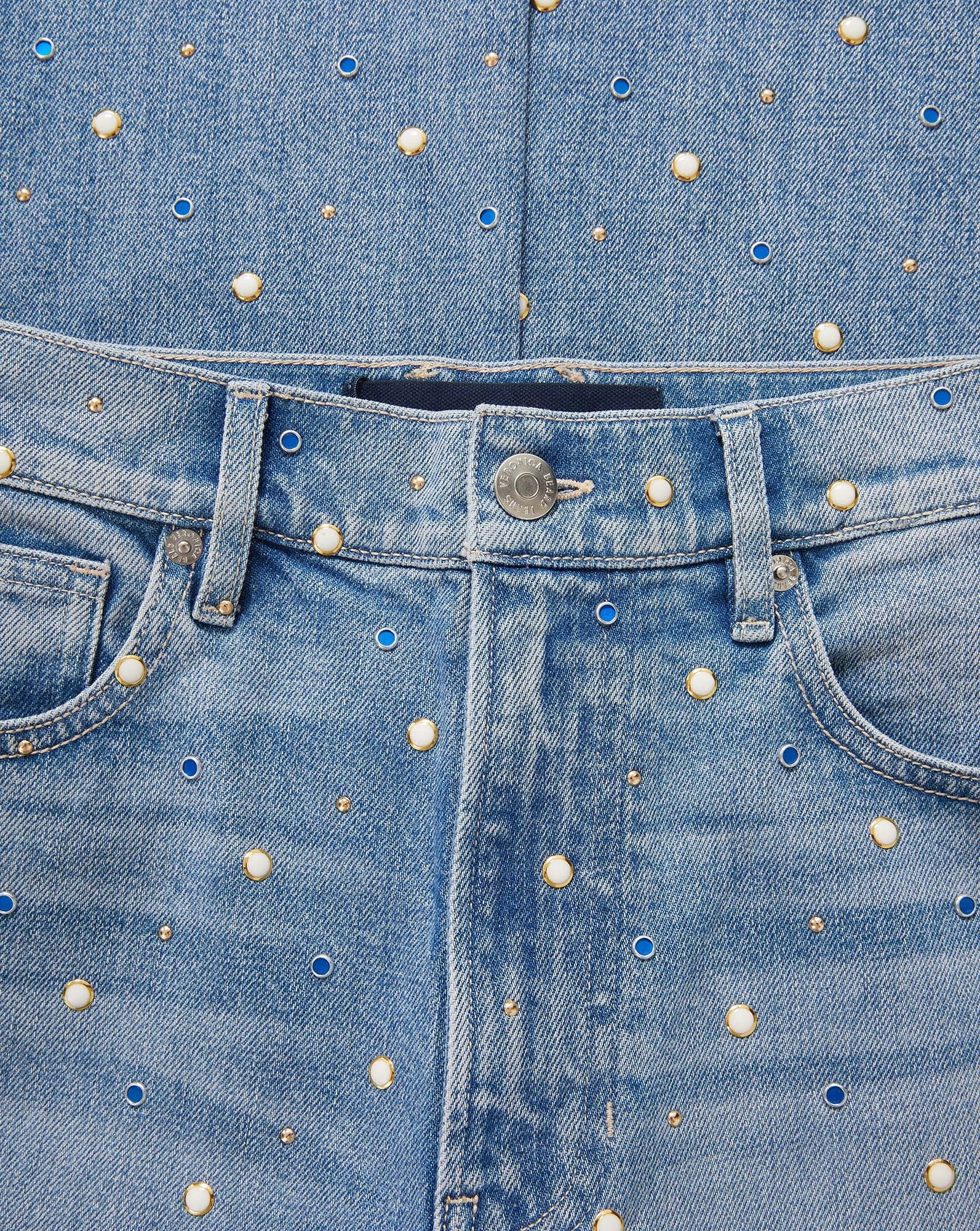 Veronica Beard - Dylan Embellished Straight - Leg Jean - Image 4