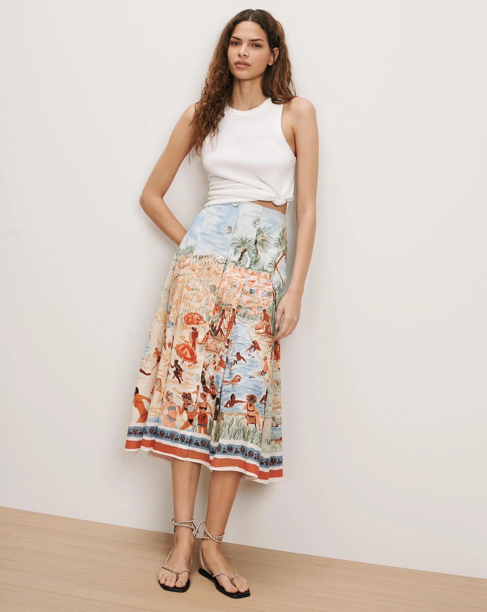 Veronica Beard - Fynnley Printed Midi Skirt - Image 3