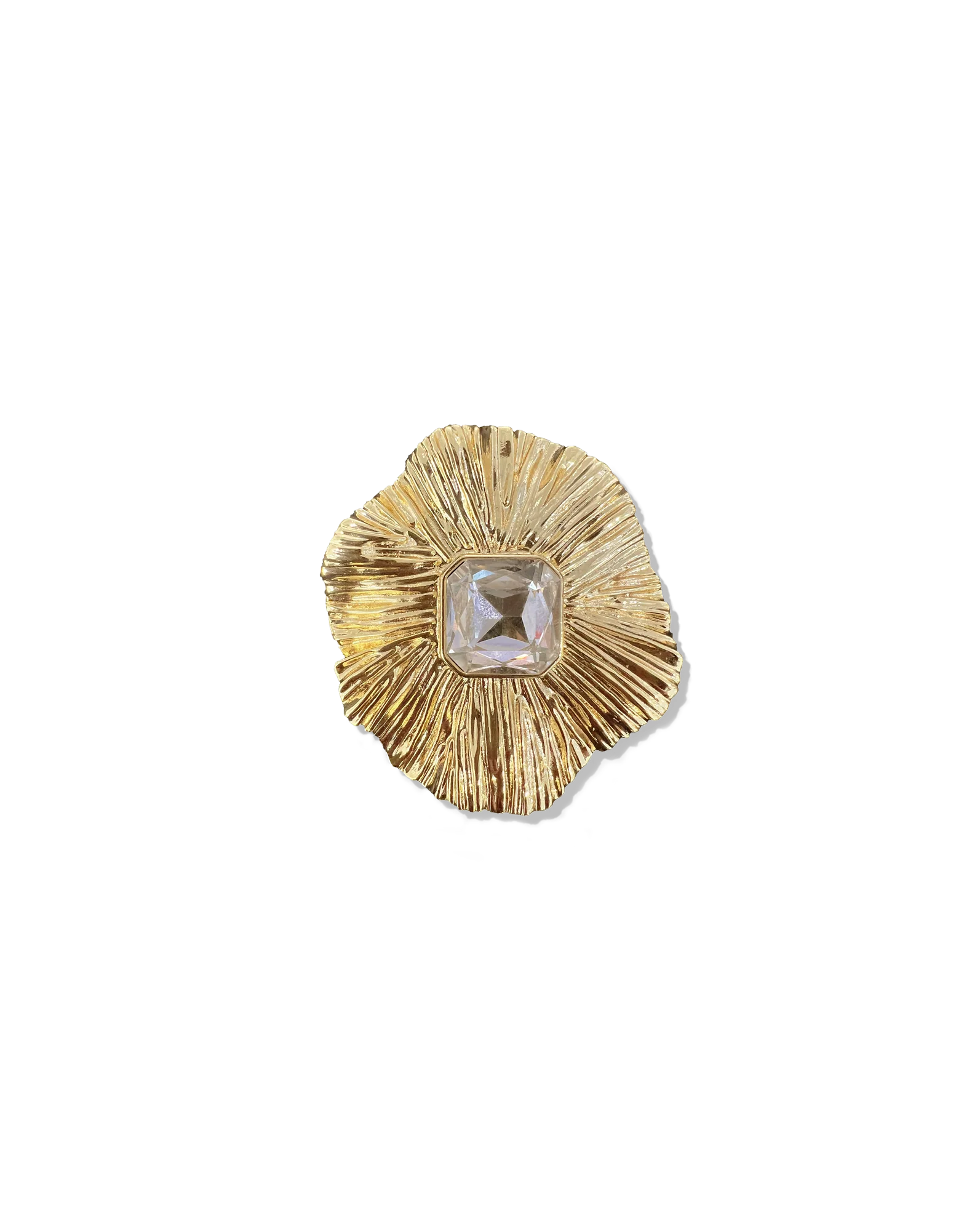 Veronica Beard - Gold Floral Brooch - Image 3