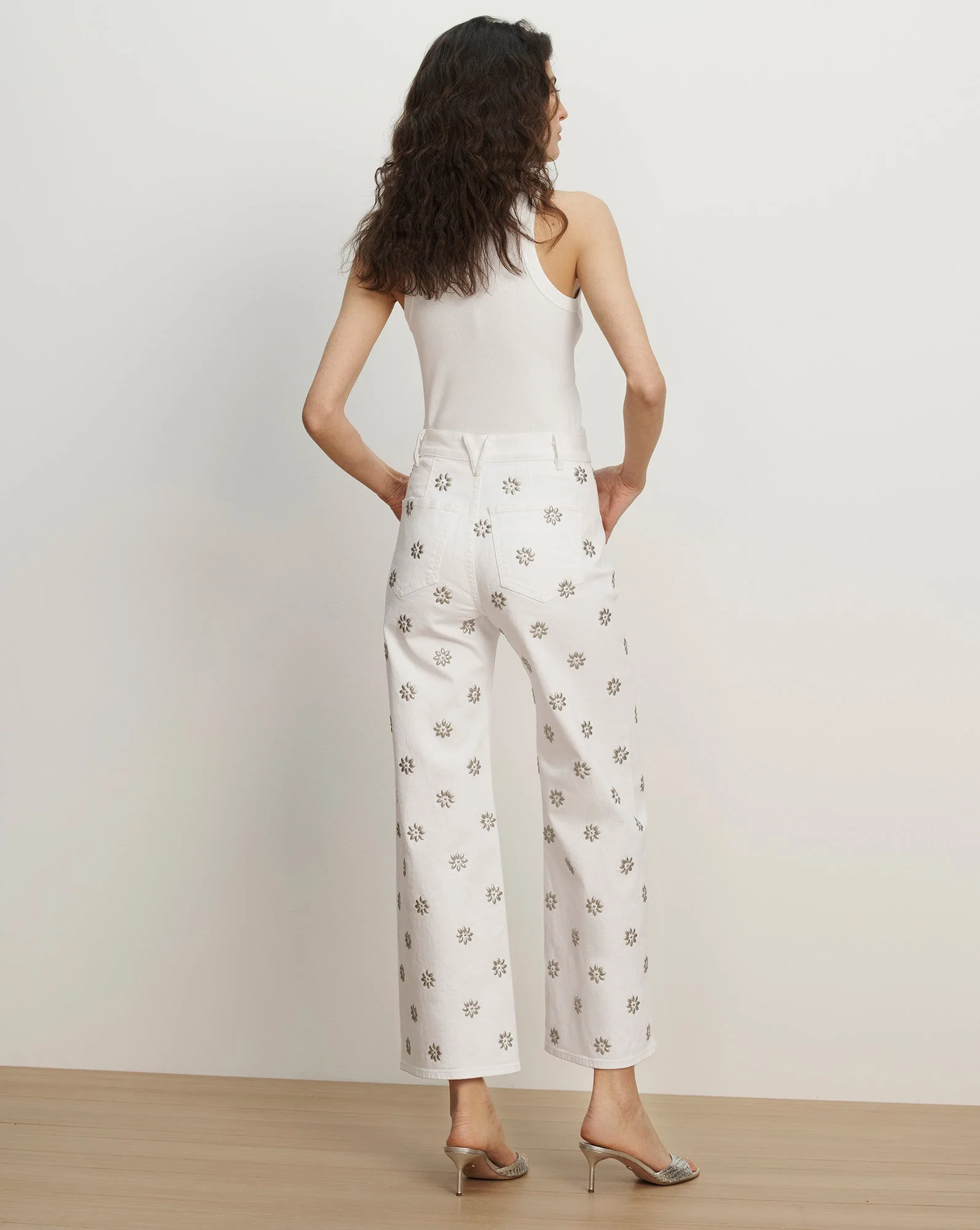 Veronica Beard - Grant Studded Wide - Leg Jean - Image 4