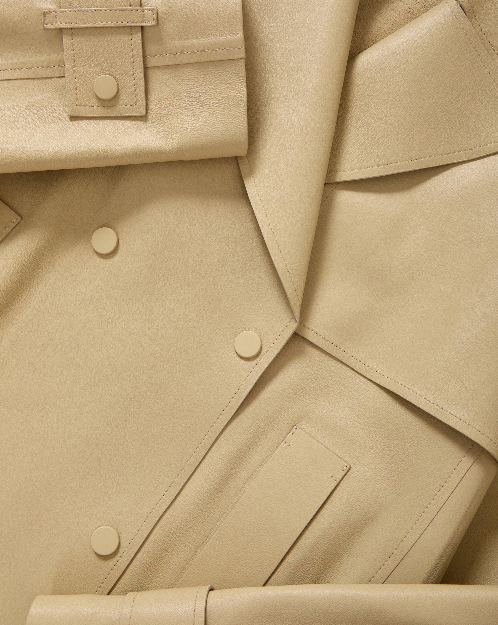 Veronica Beard - Heathcliff Cropped Leather Trench Coat - Image 3