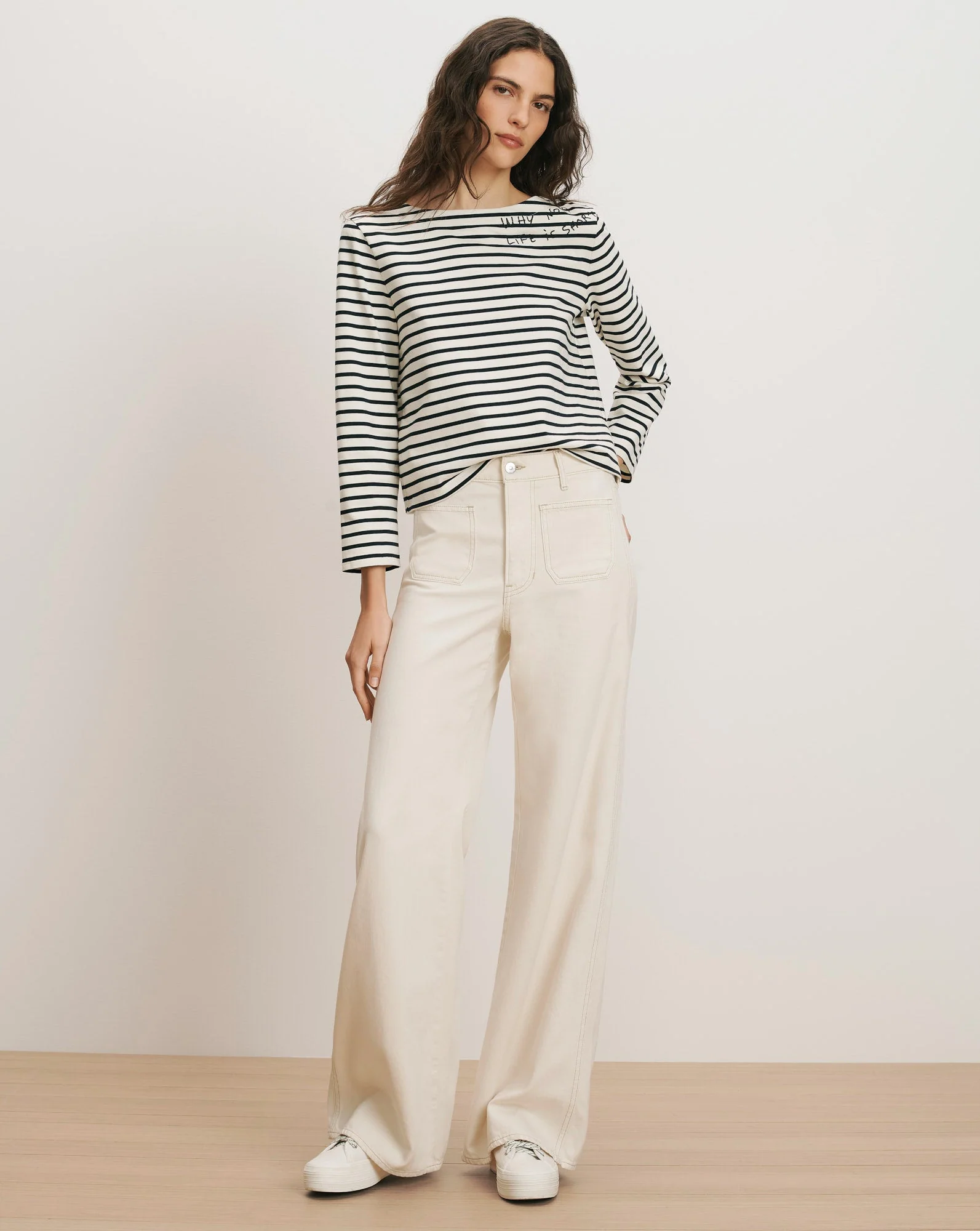 Veronica Beard - Hovey Embroidered Stripe Top - Image 2