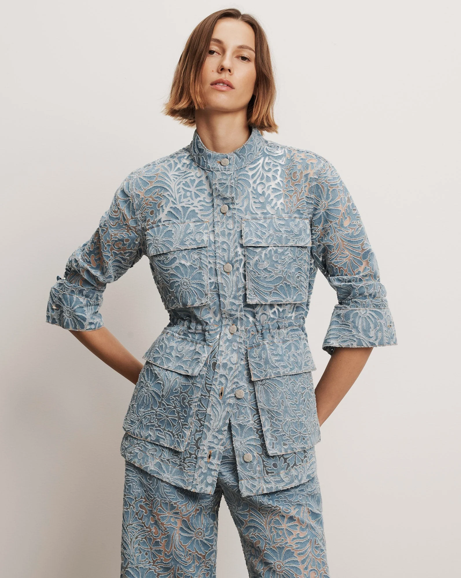 Veronica Beard - Lane Burnout Denim Jacket