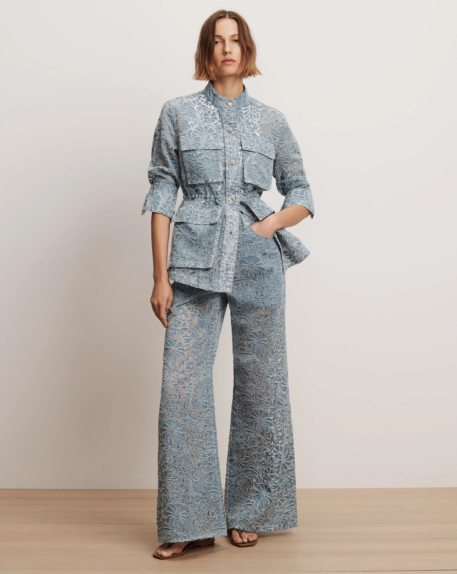 Veronica Beard - Lane Burnout Denim Jacket - Image 2